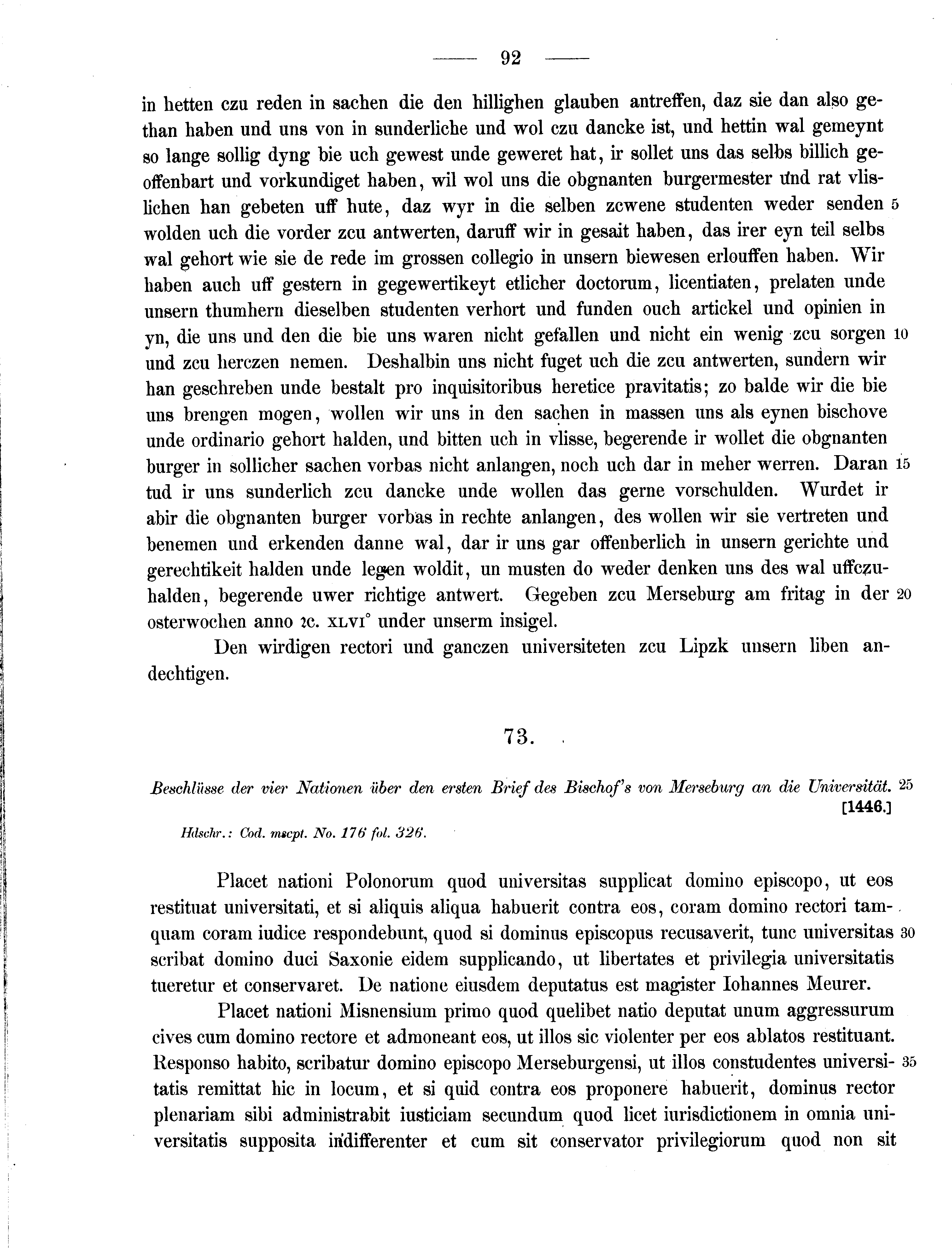 Historische Urkunde Seite 92 aus Band cds2_11