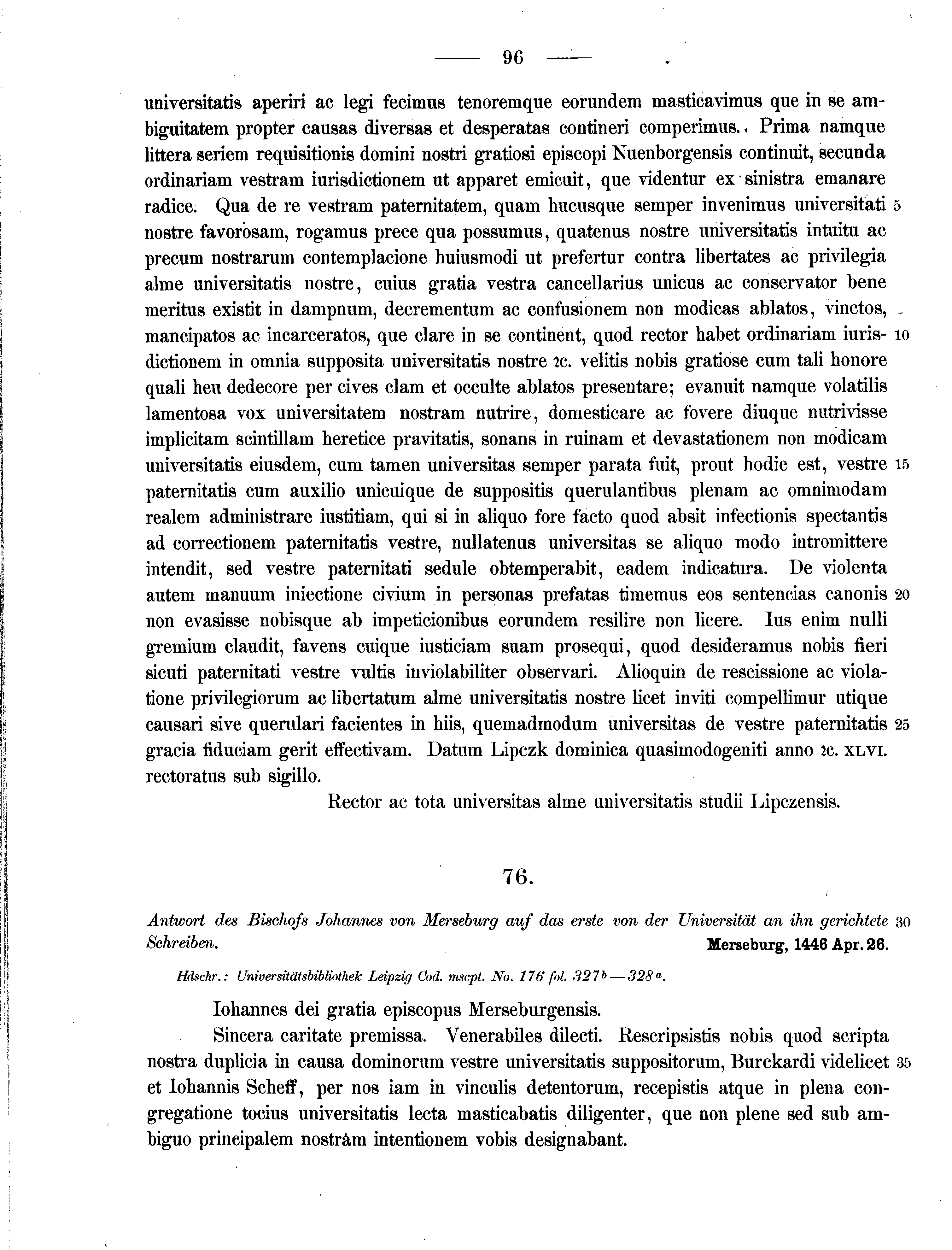 Historische Urkunde Seite 96 aus Band cds2_11