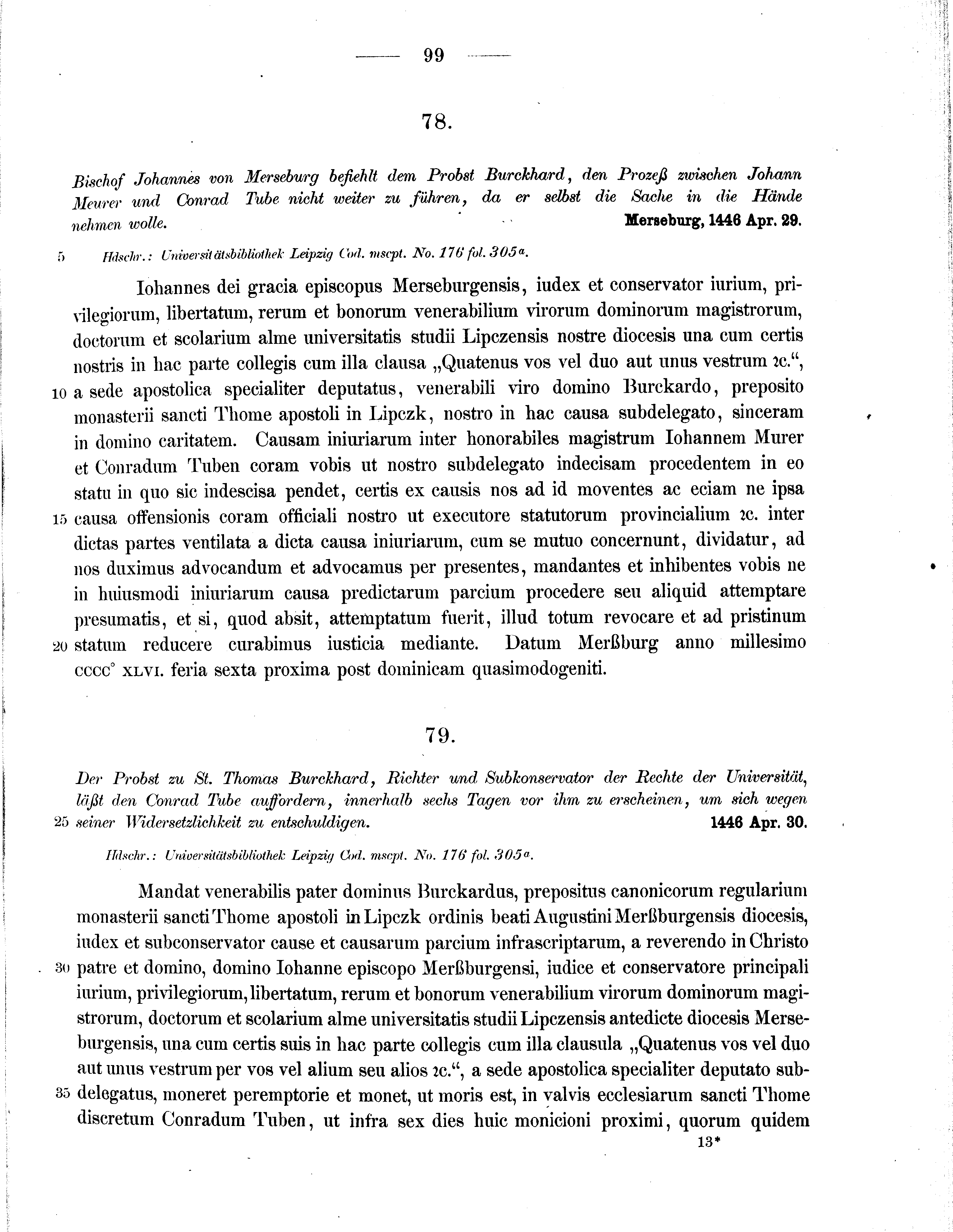 Historische Urkunde Seite 99 aus Band cds2_11