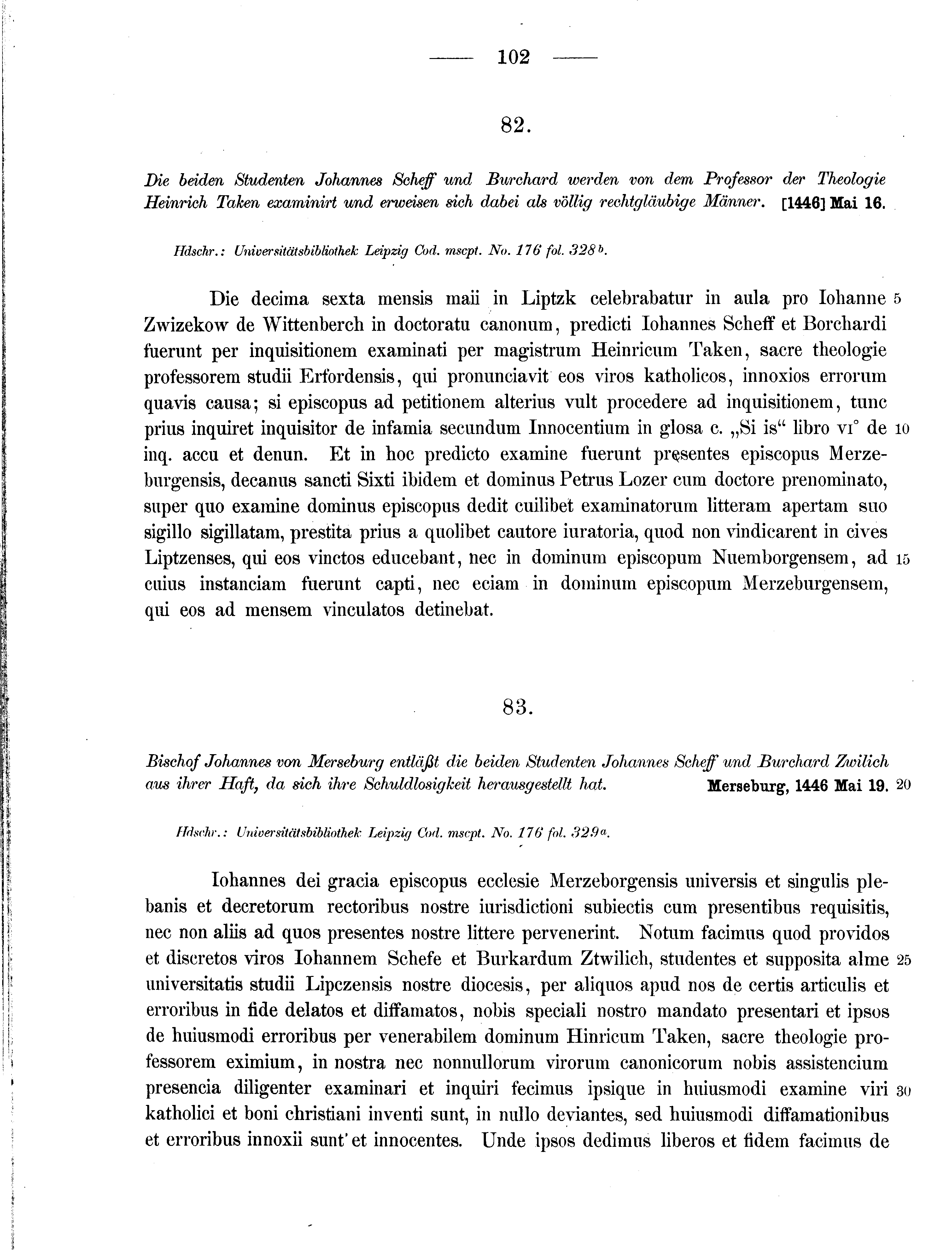 Historische Urkunde Seite 102 aus Band cds2_11