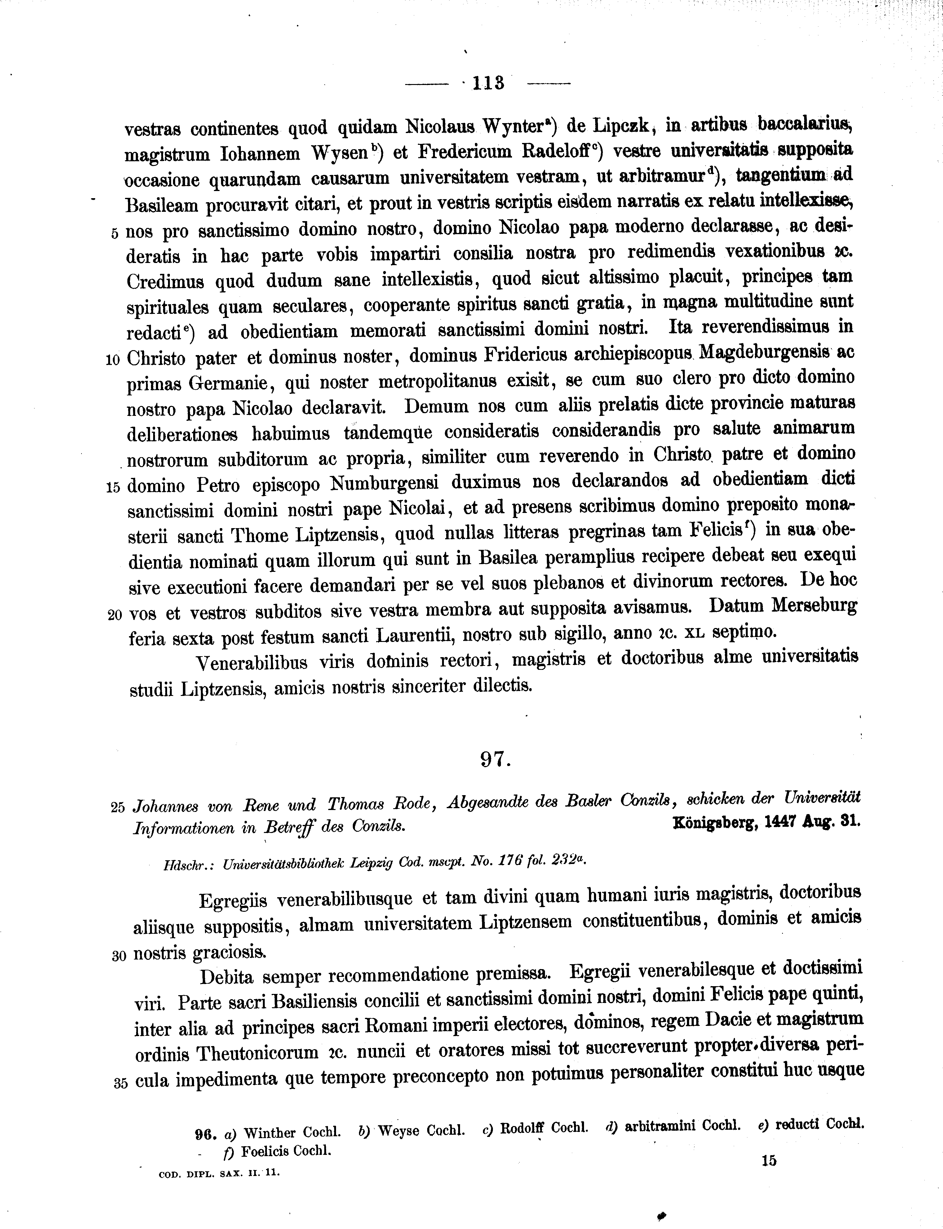 Historische Urkunde Seite 113 aus Band cds2_11