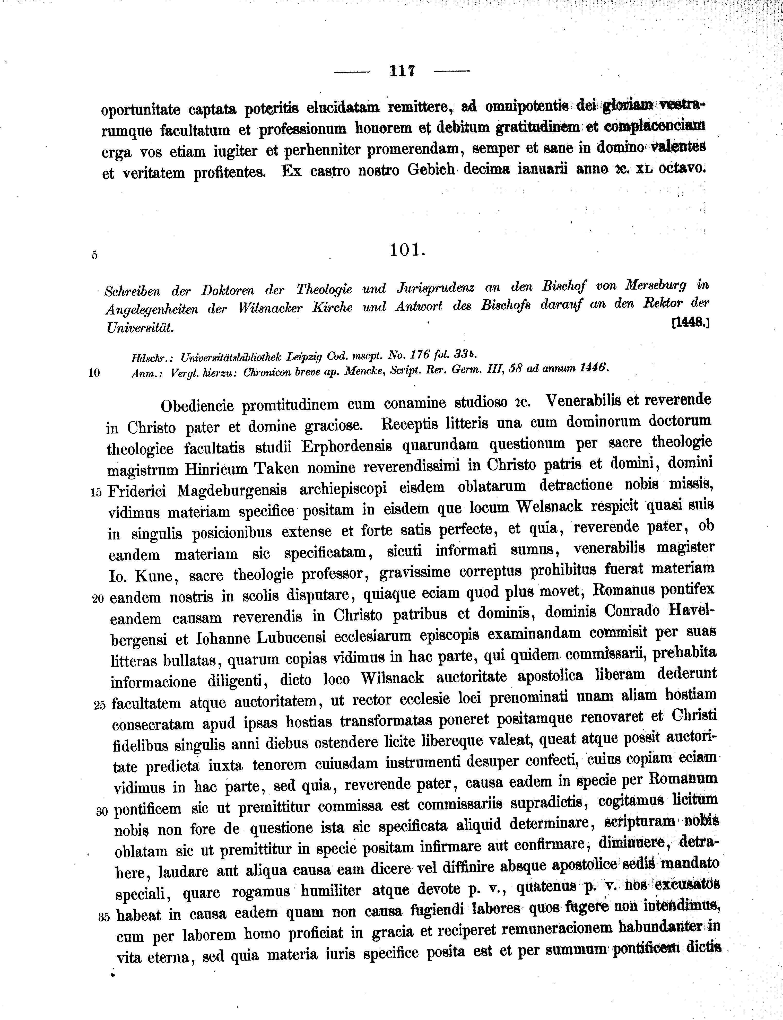 Historische Urkunde Seite 117 aus Band cds2_11