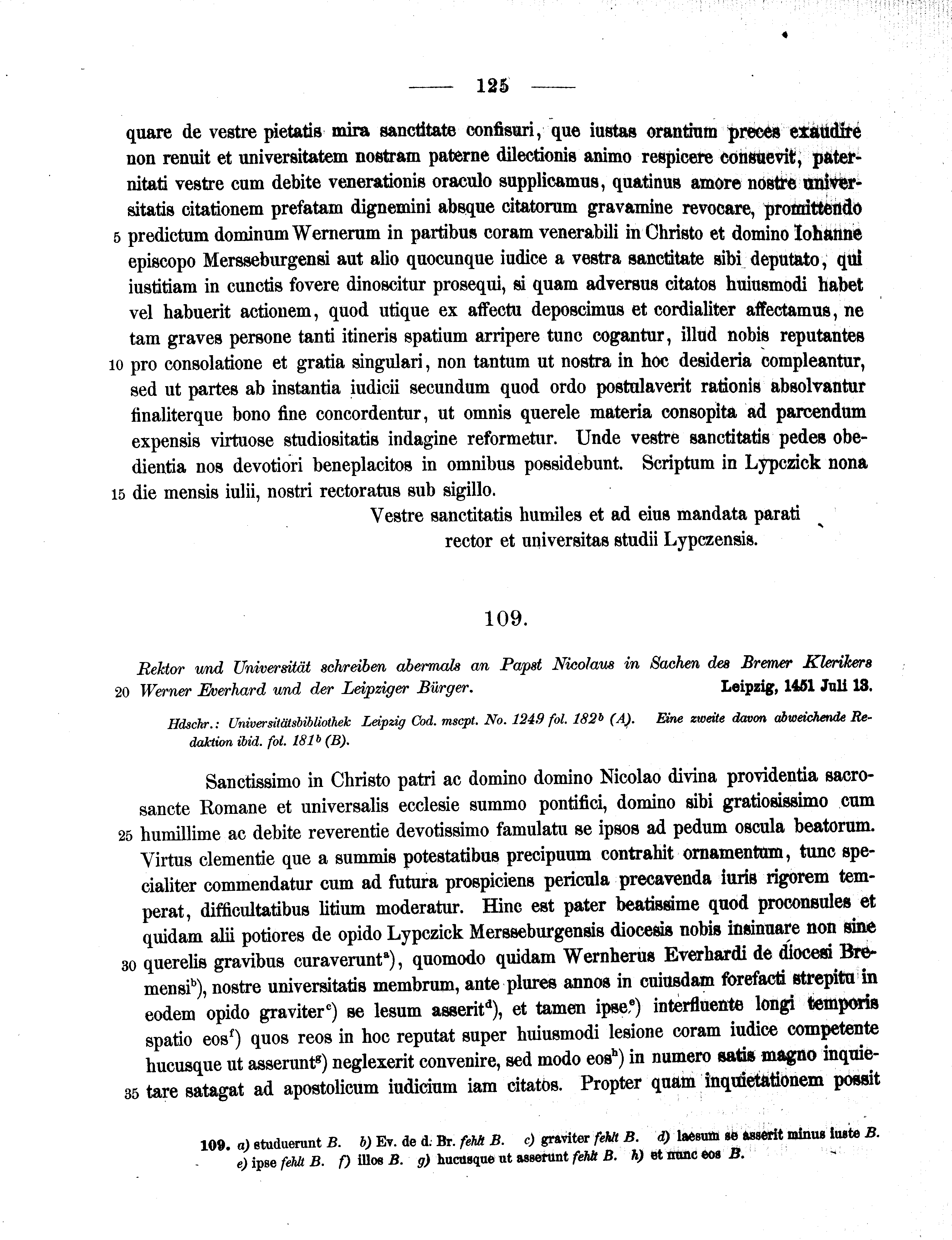 Historische Urkunde Seite 125 aus Band cds2_11