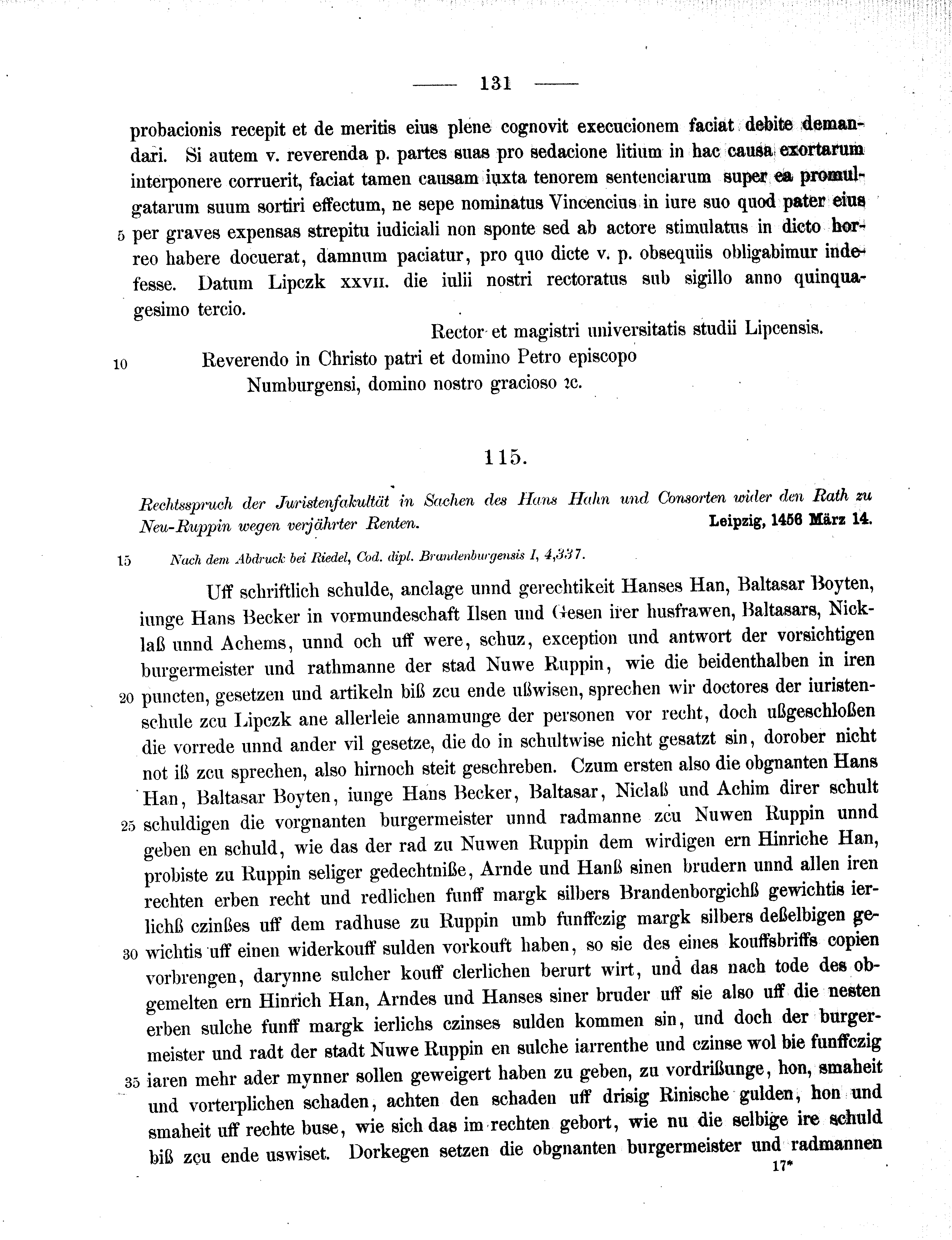 Historische Urkunde Seite 131 aus Band cds2_11
