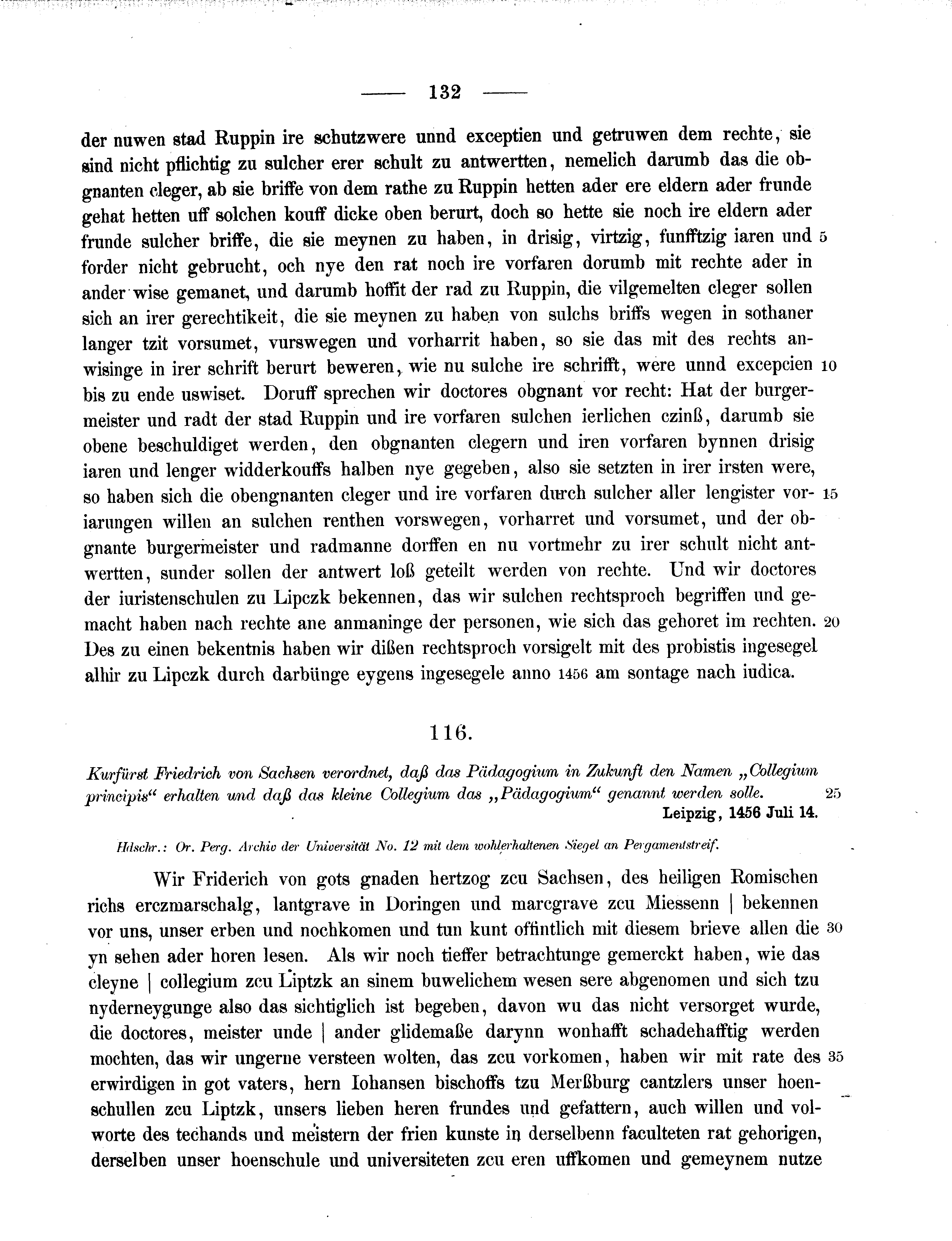 Historische Urkunde Seite 132 aus Band cds2_11