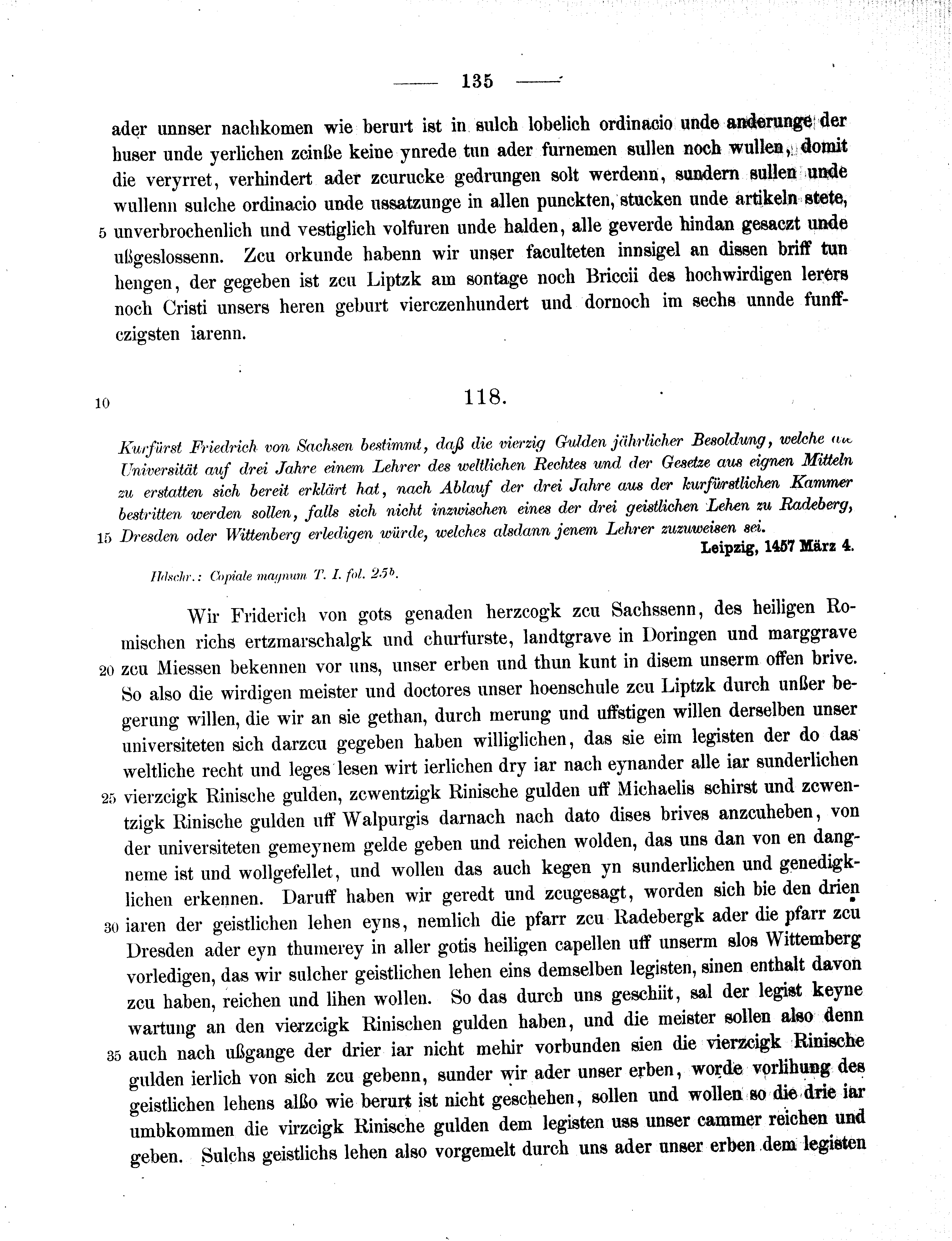 Historische Urkunde Seite 135 aus Band cds2_11