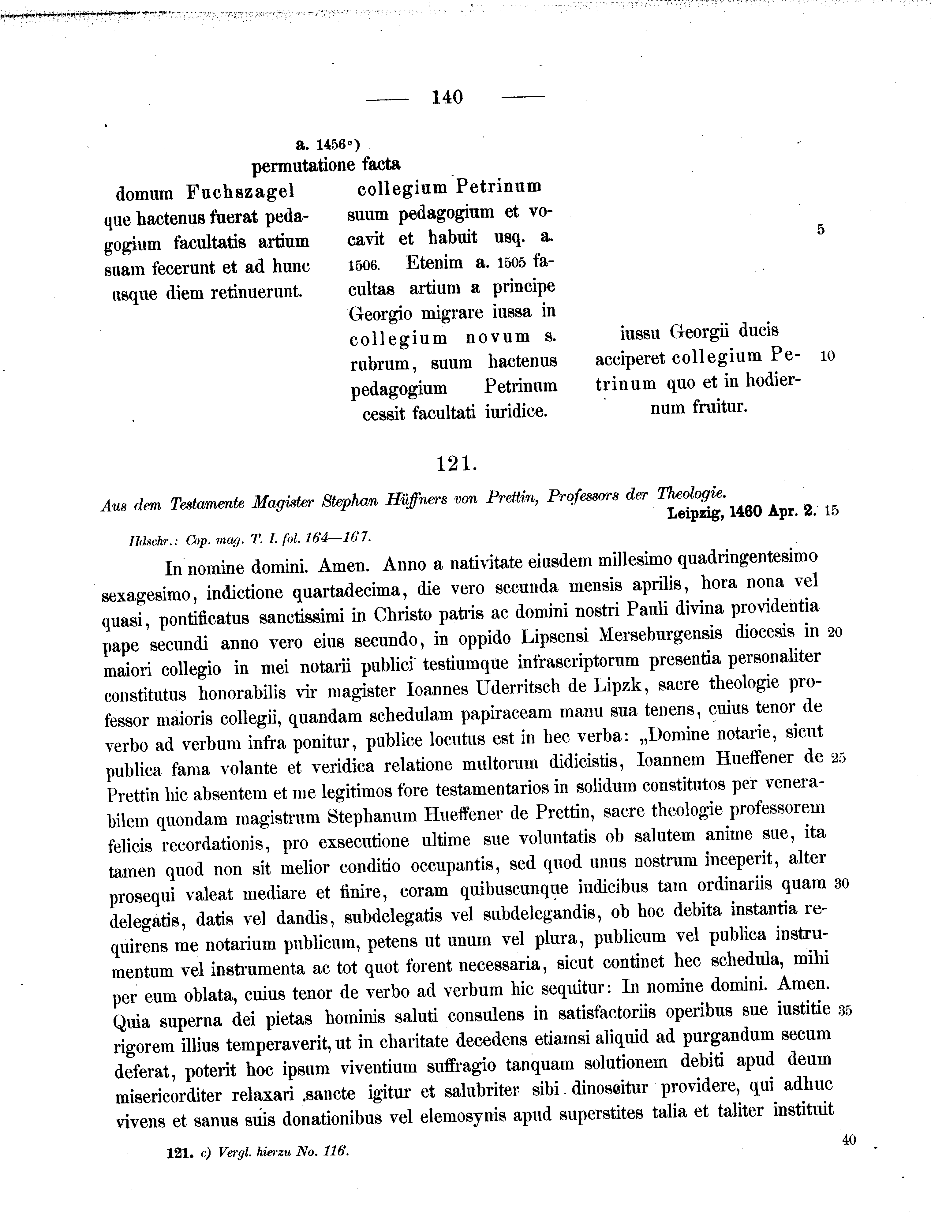 Historische Urkunde Seite 140 aus Band cds2_11