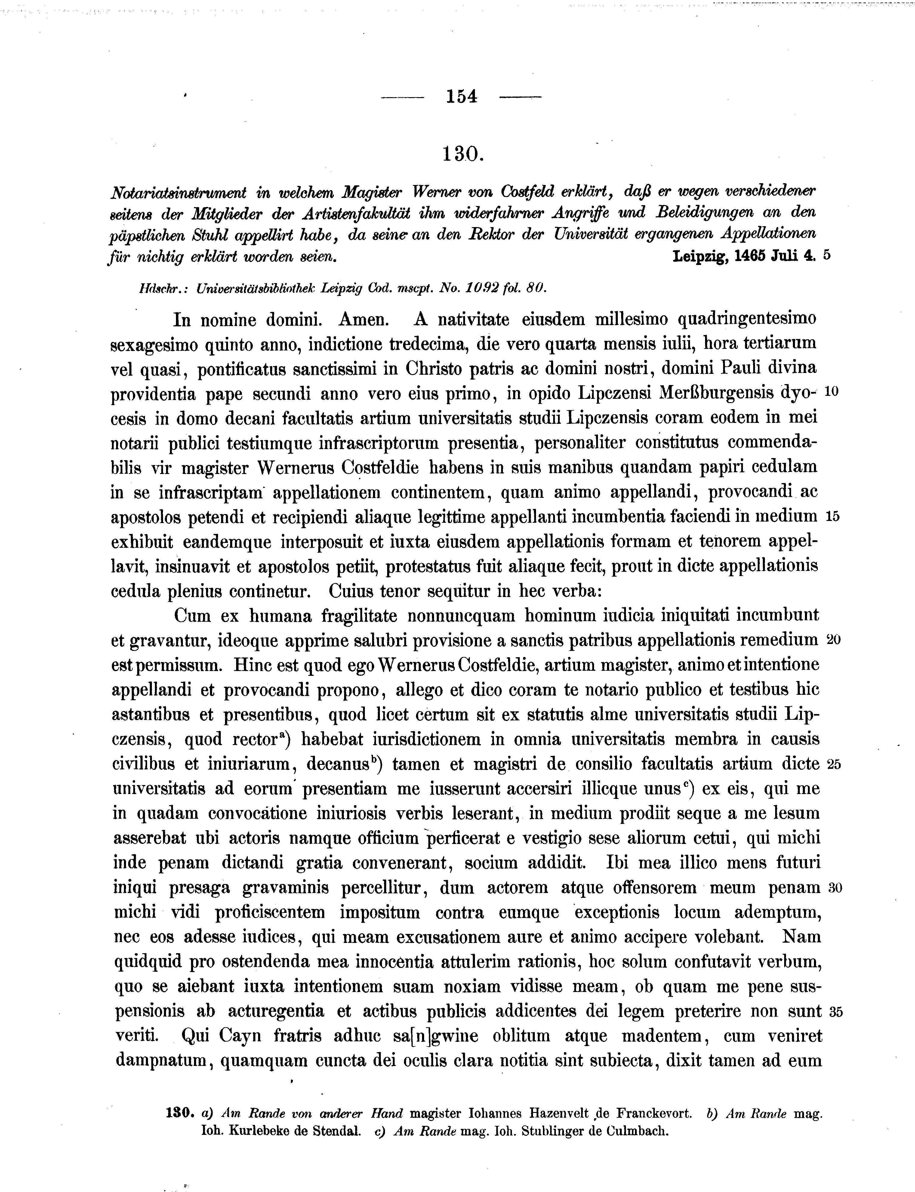 Historische Urkunde Seite 154 aus Band cds2_11