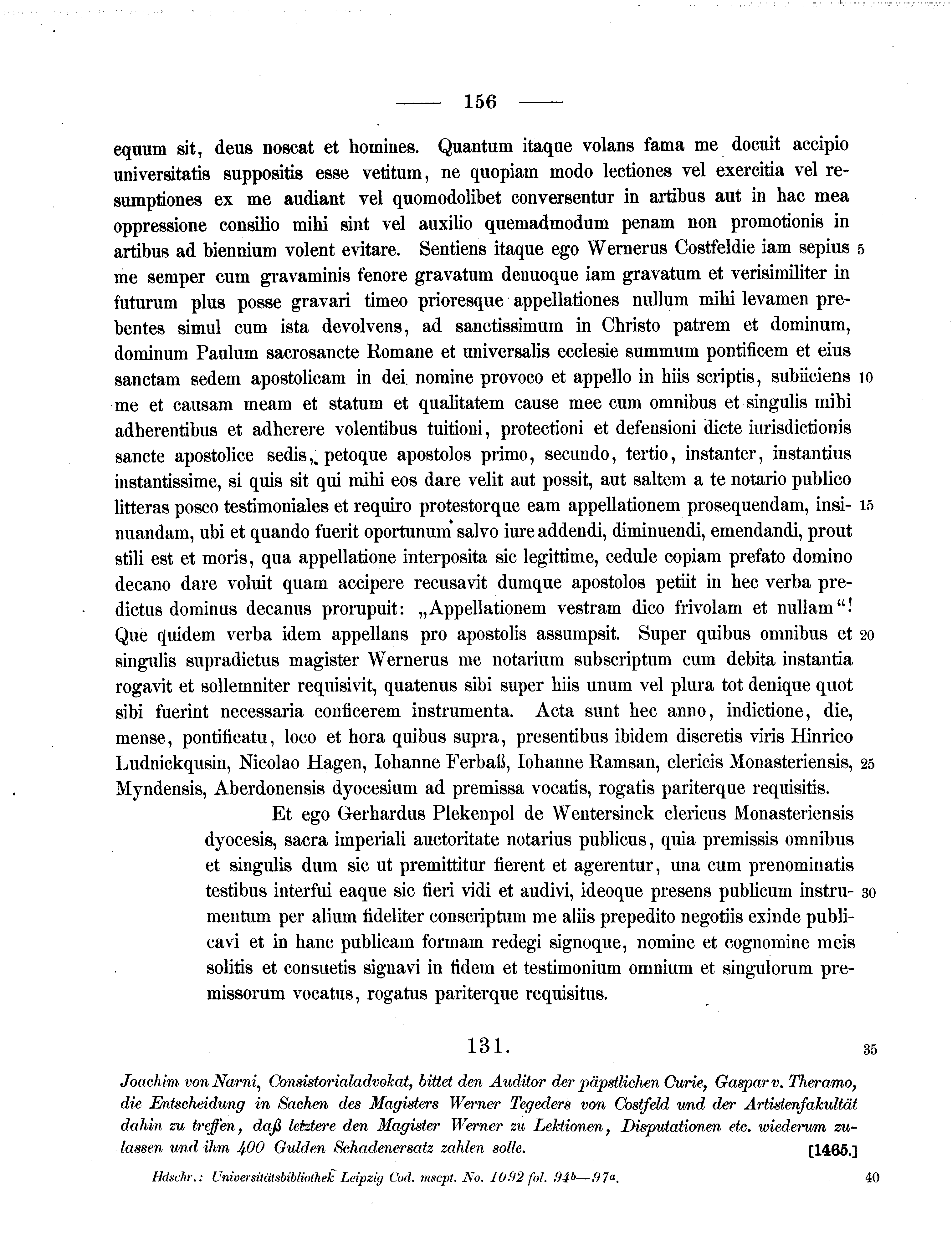 Historische Urkunde Seite 156 aus Band cds2_11