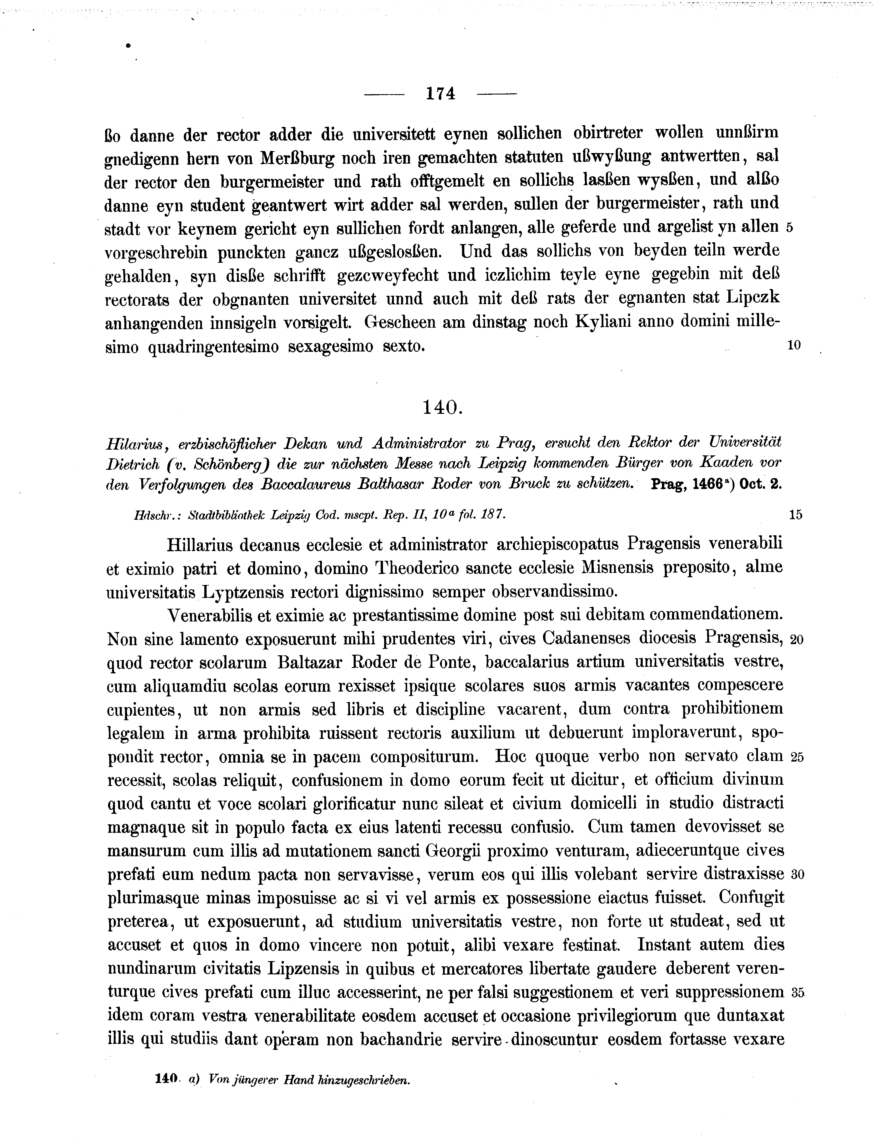 Historische Urkunde Seite 174 aus Band cds2_11