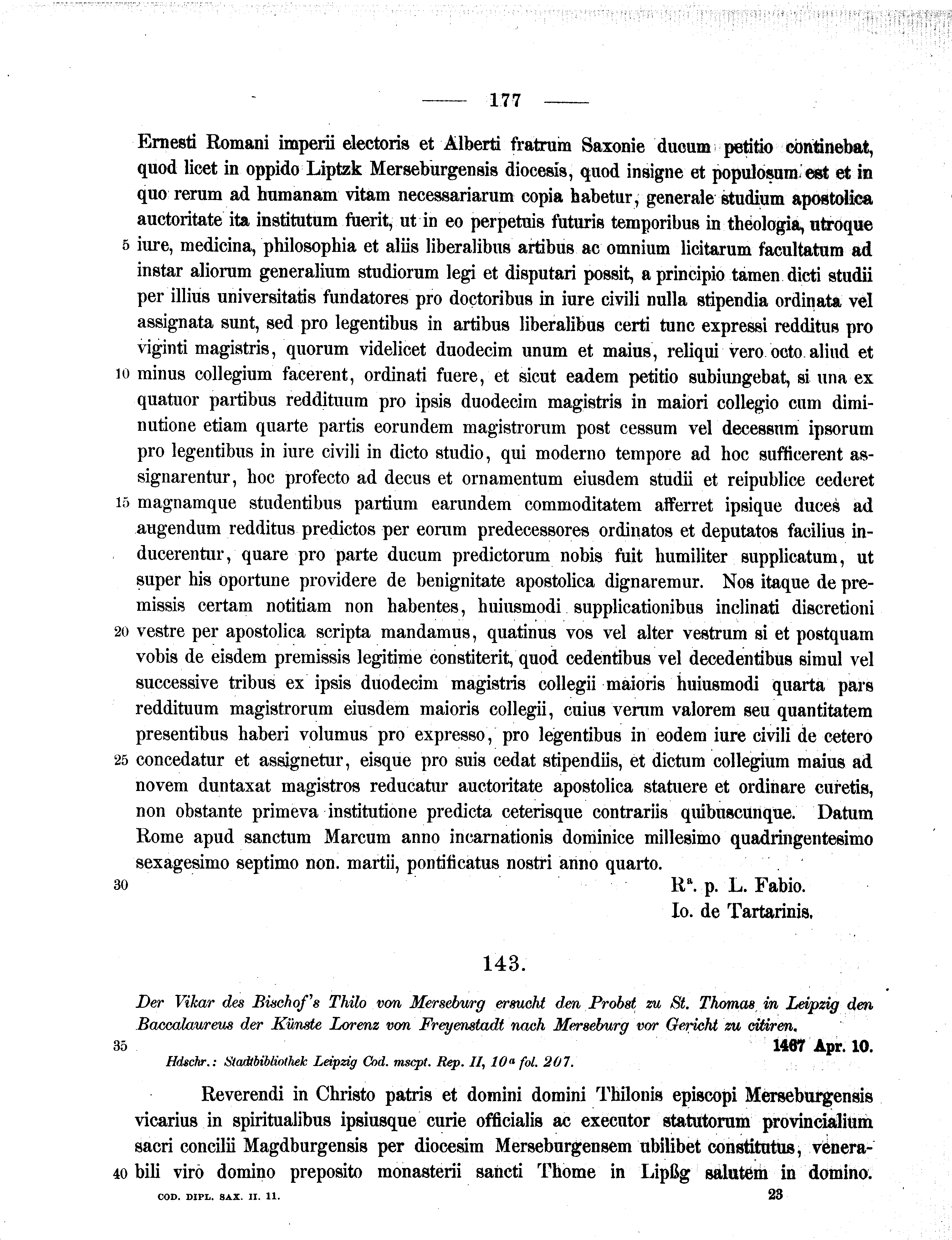 Historische Urkunde Seite 177 aus Band cds2_11