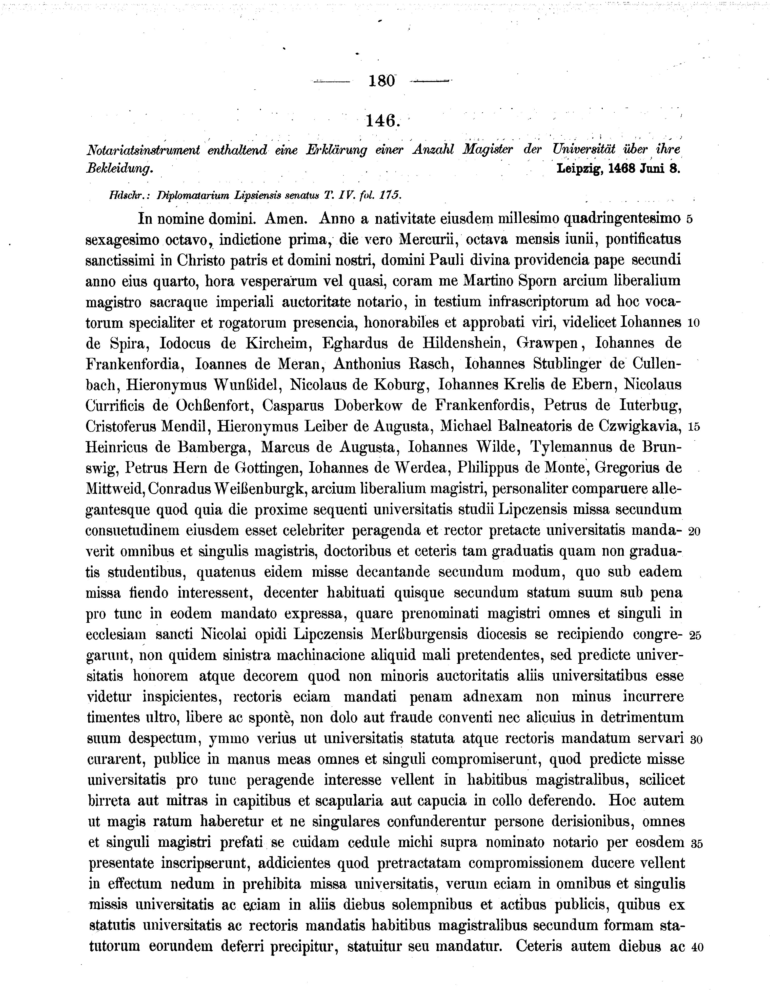 Historische Urkunde Seite 180 aus Band cds2_11
