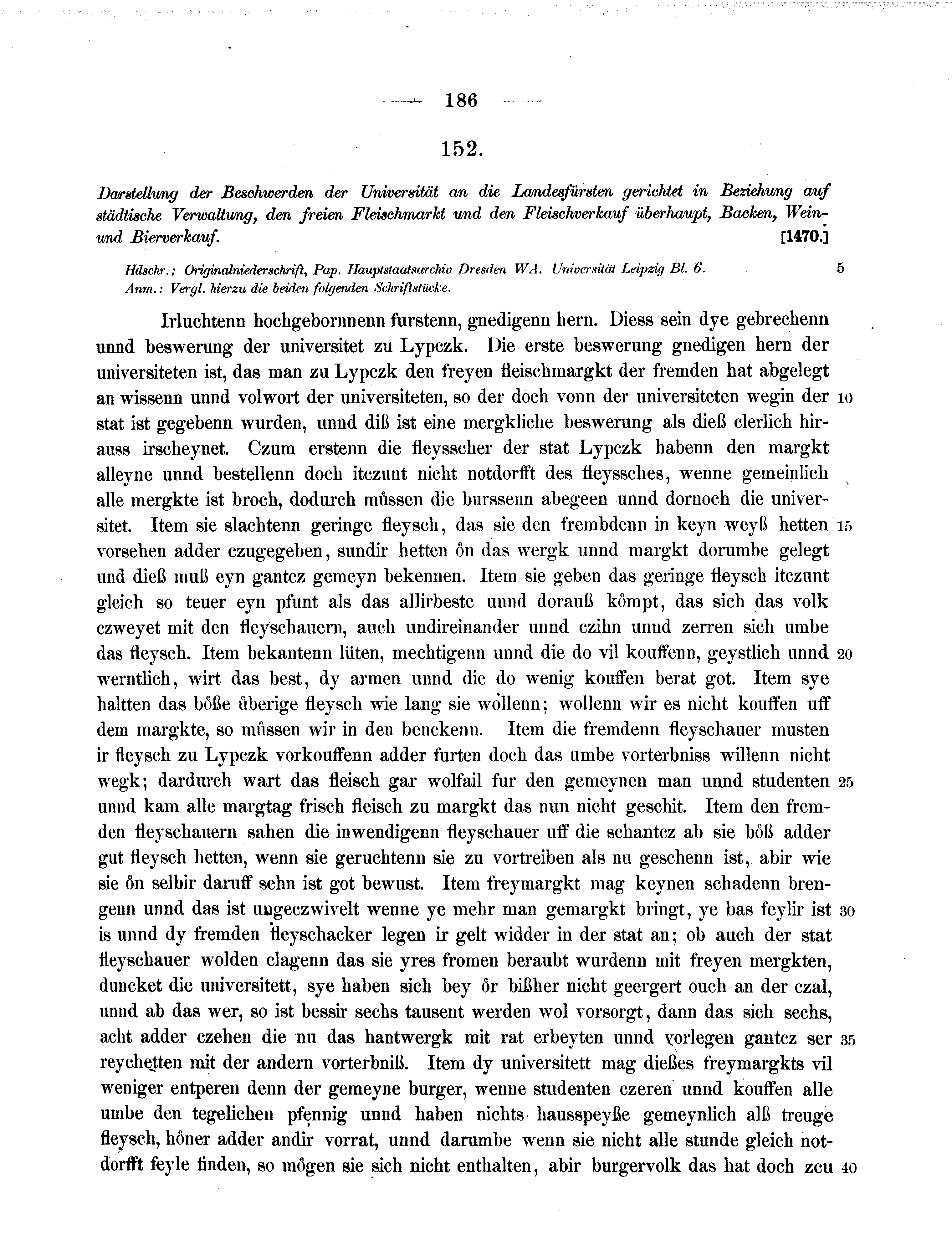 Historische Urkunde Seite 186 aus Band cds2_11