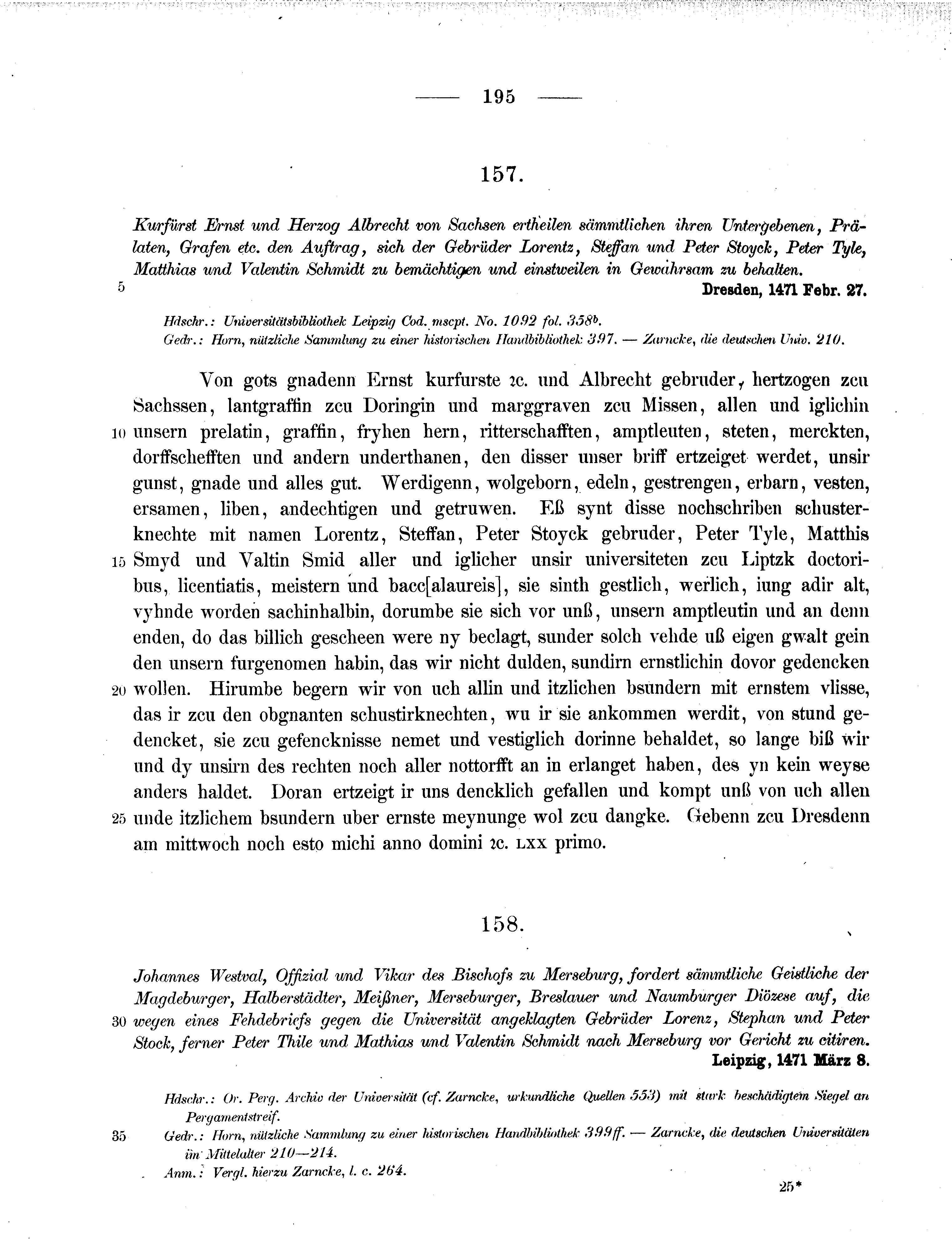 Historische Urkunde Seite 195 aus Band cds2_11