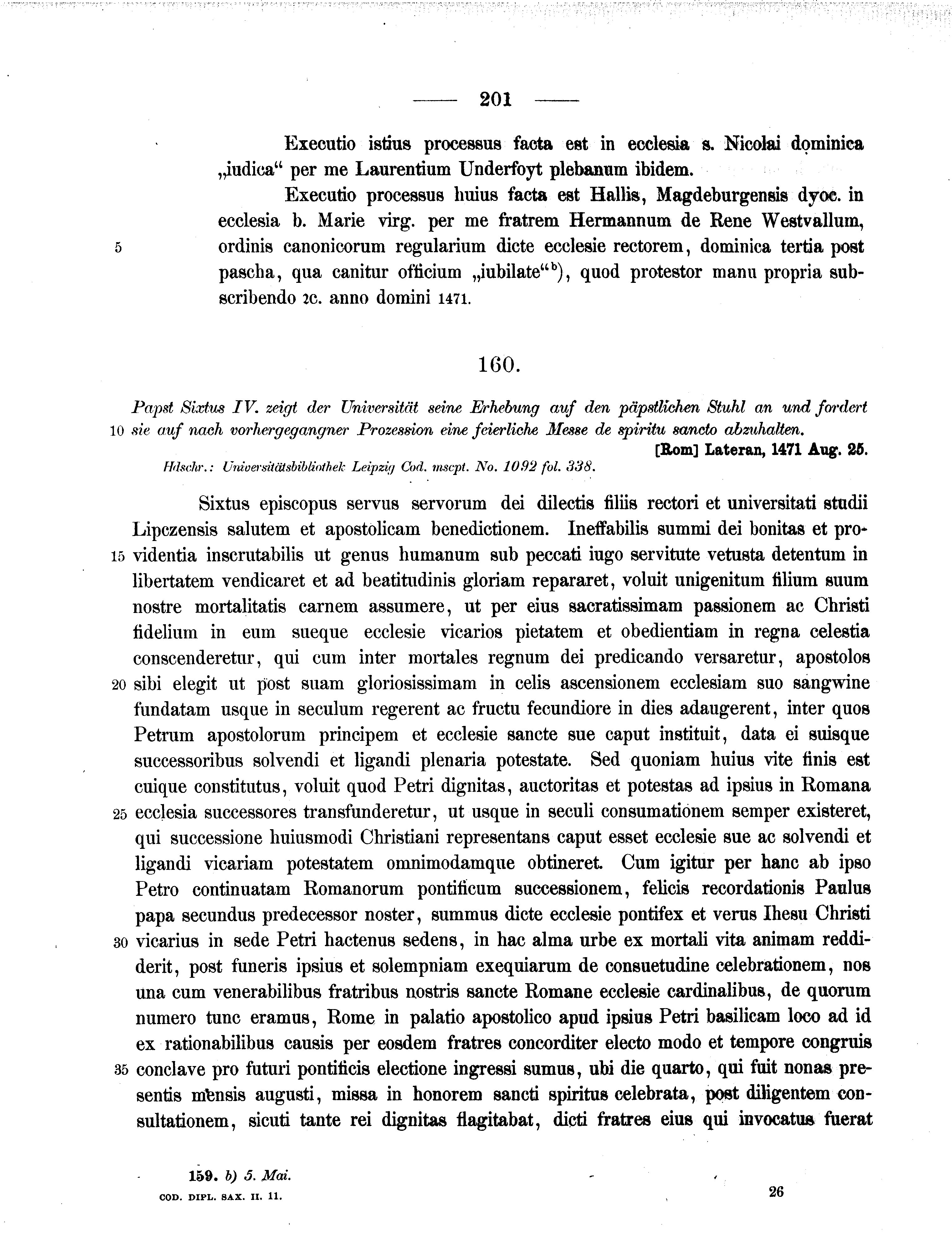 Historische Urkunde Seite 201 aus Band cds2_11