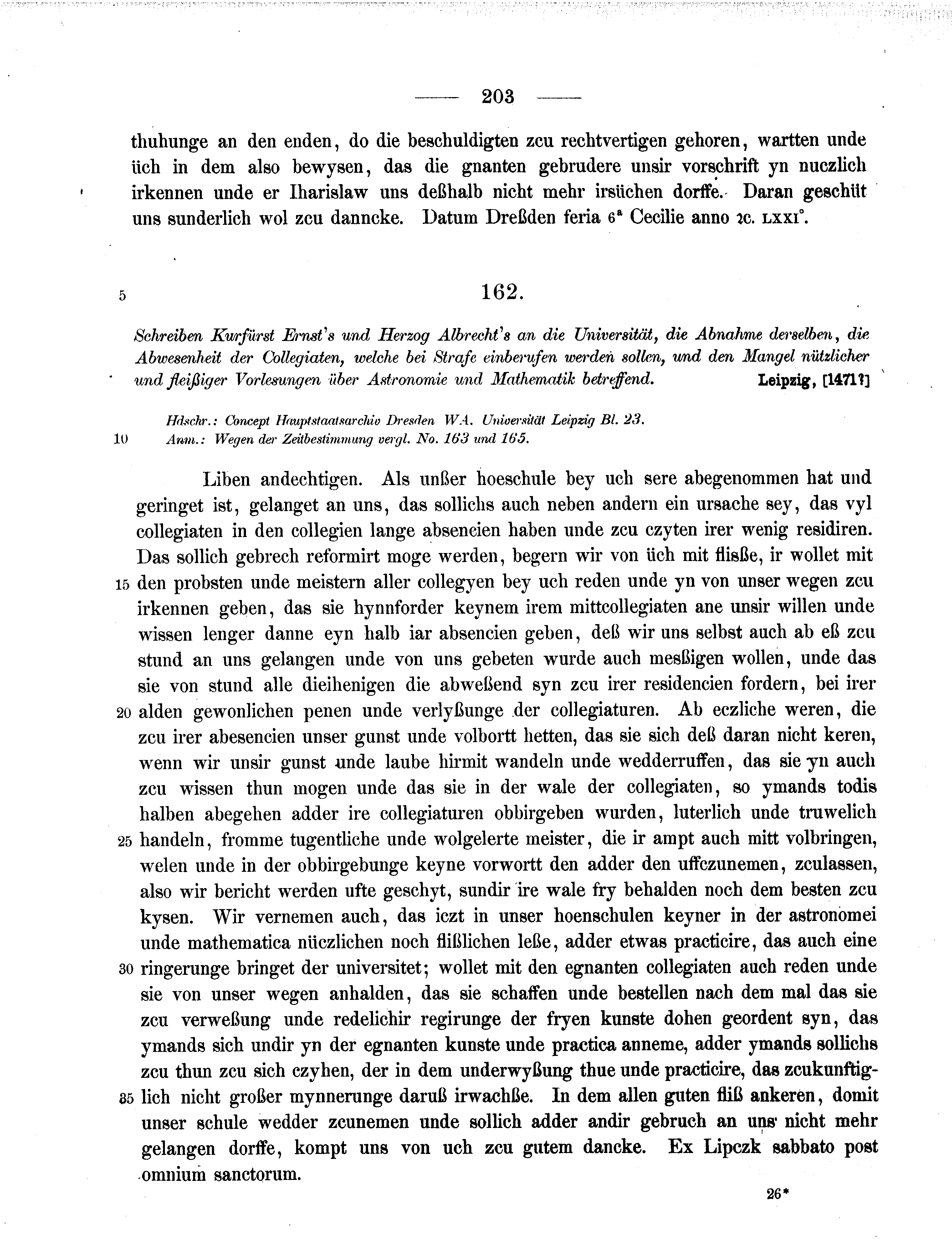 Historische Urkunde Seite 203 aus Band cds2_11