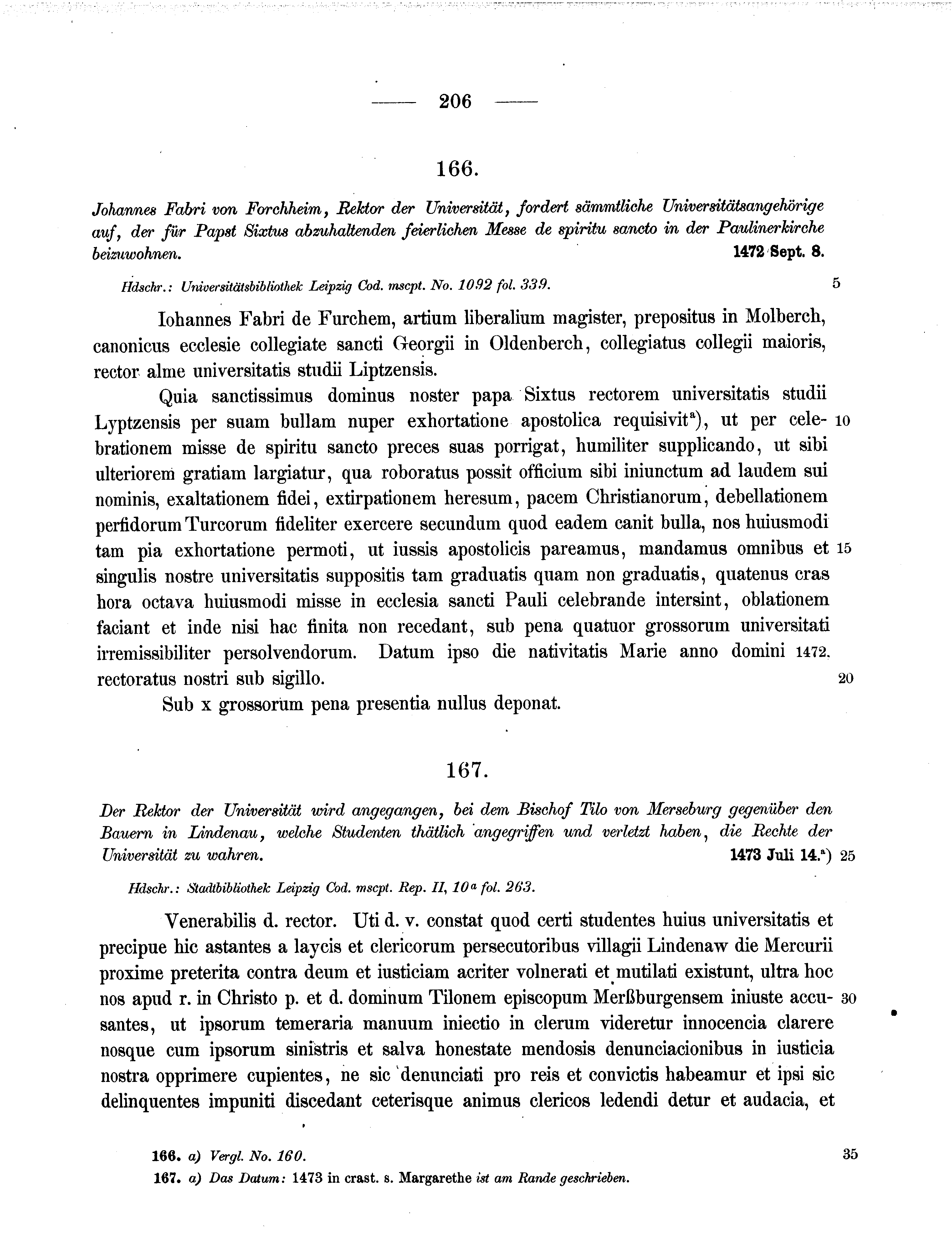 Historische Urkunde Seite 206 aus Band cds2_11