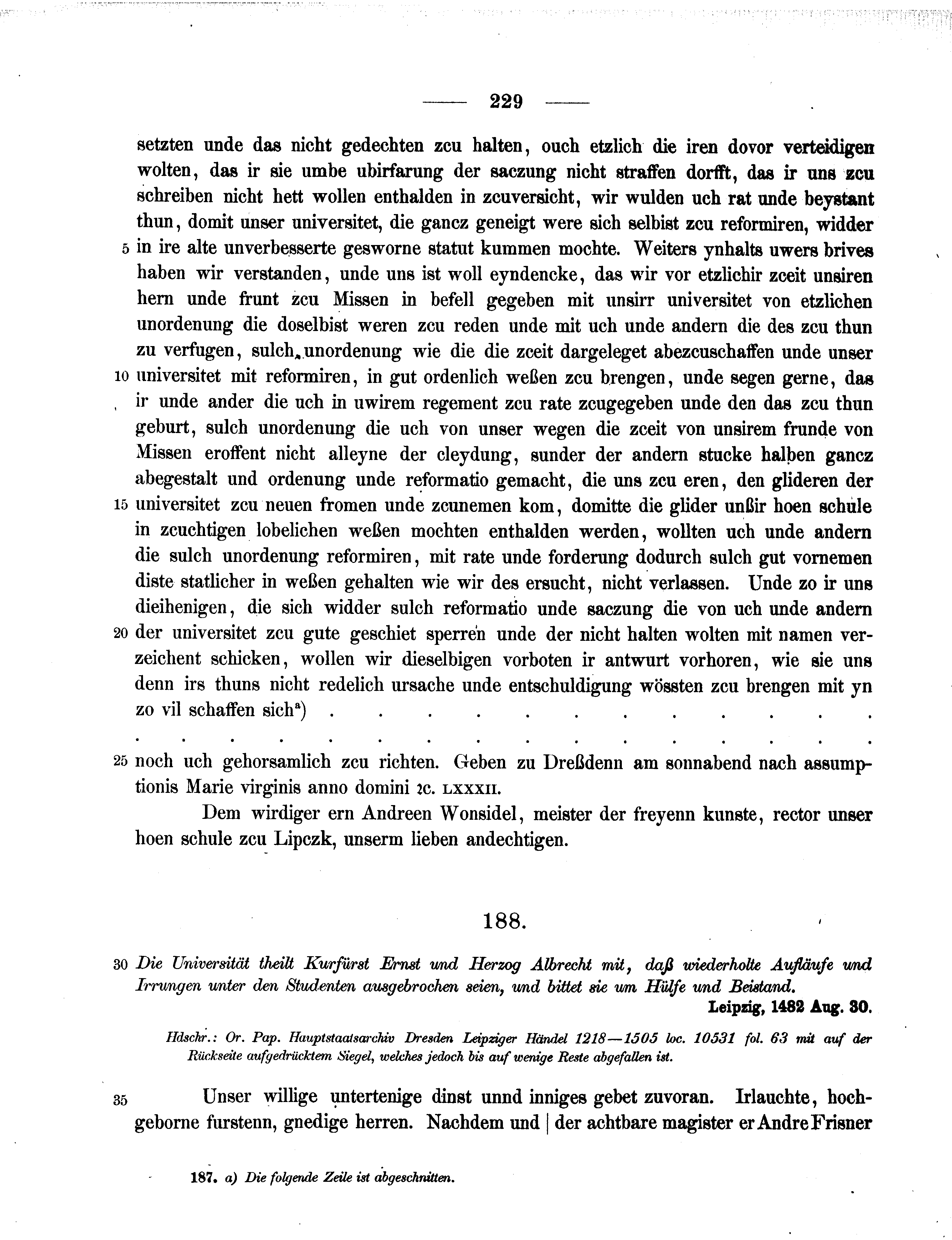 Historische Urkunde Seite 229 aus Band cds2_11