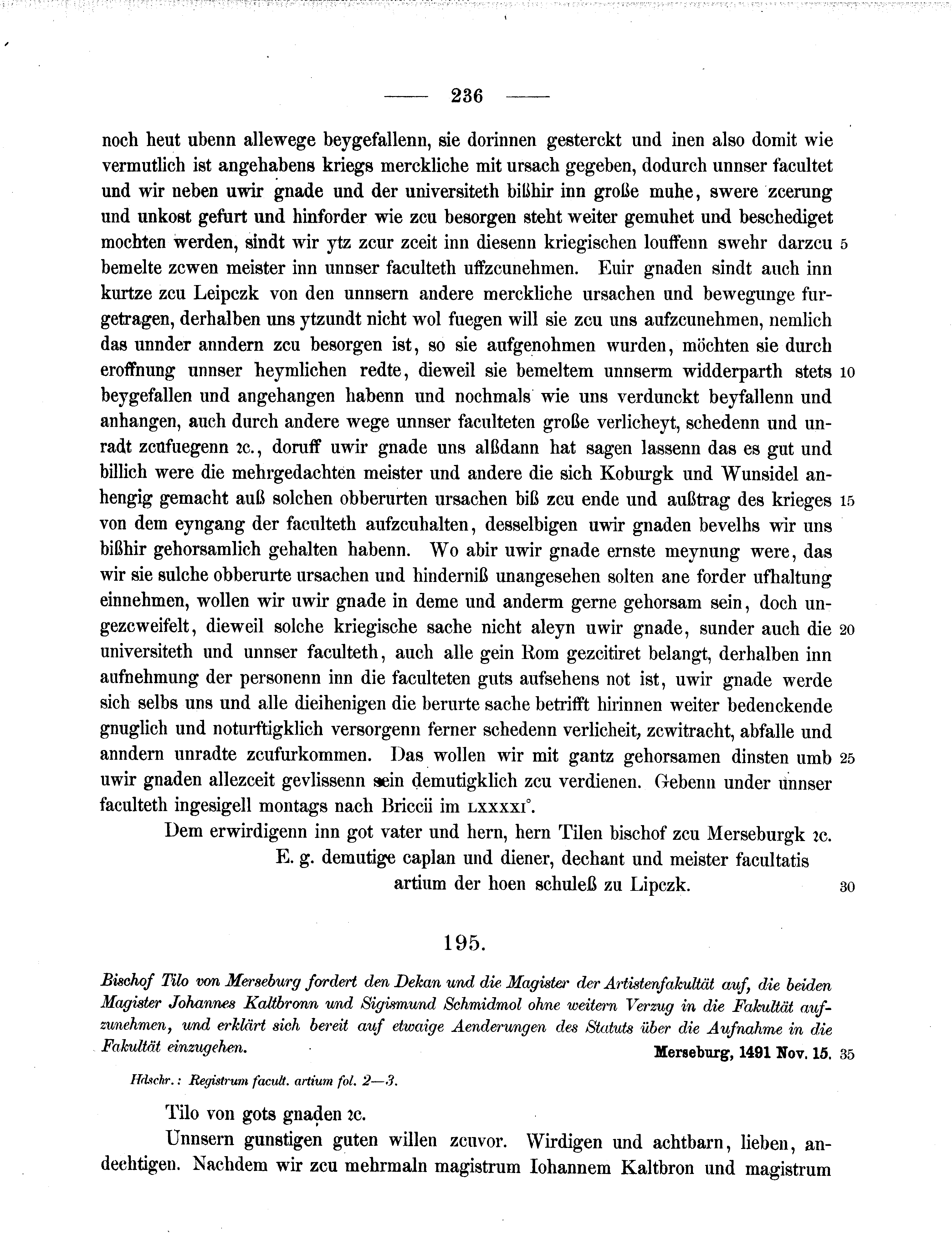 Historische Urkunde Seite 236 aus Band cds2_11