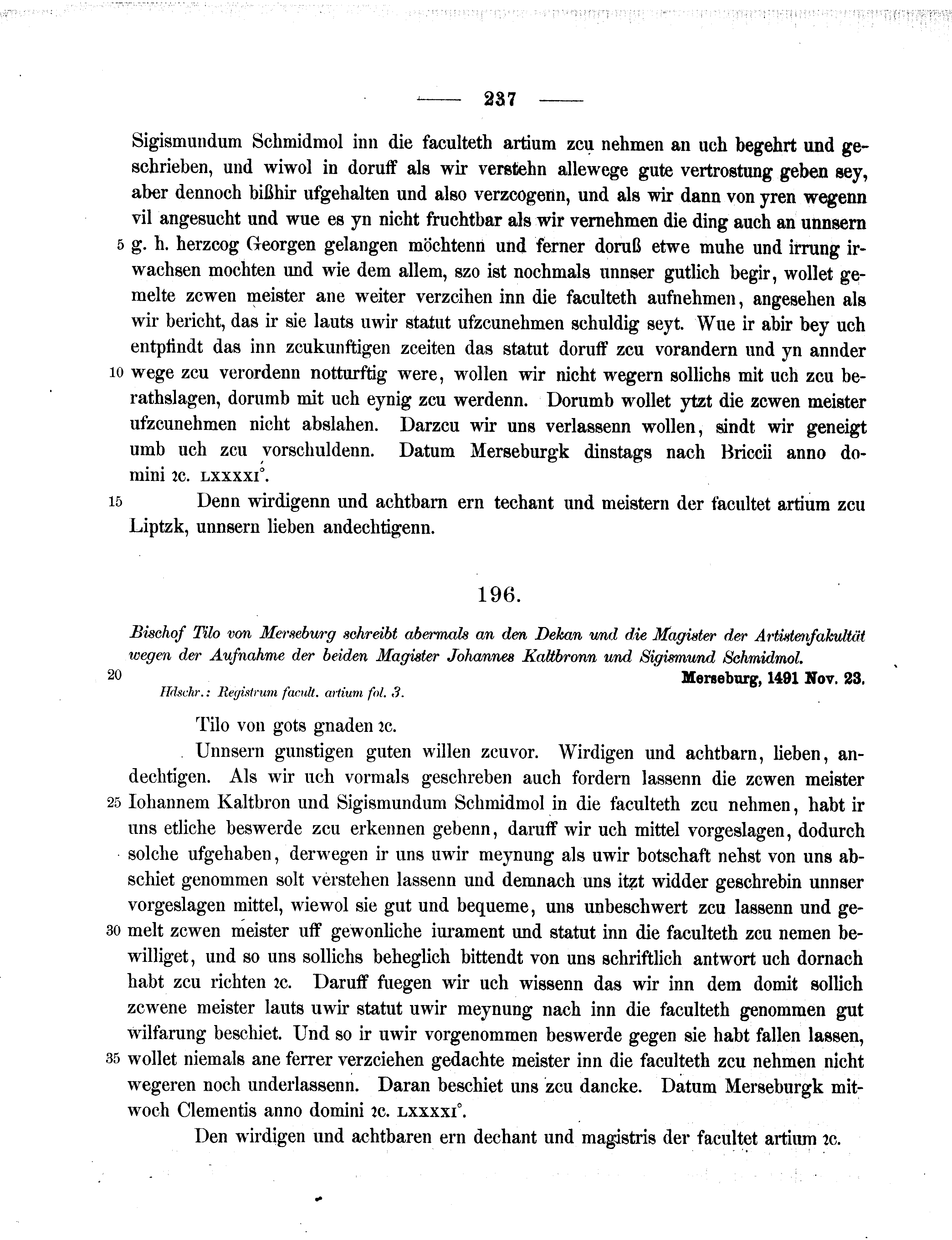 Historische Urkunde Seite 237 aus Band cds2_11