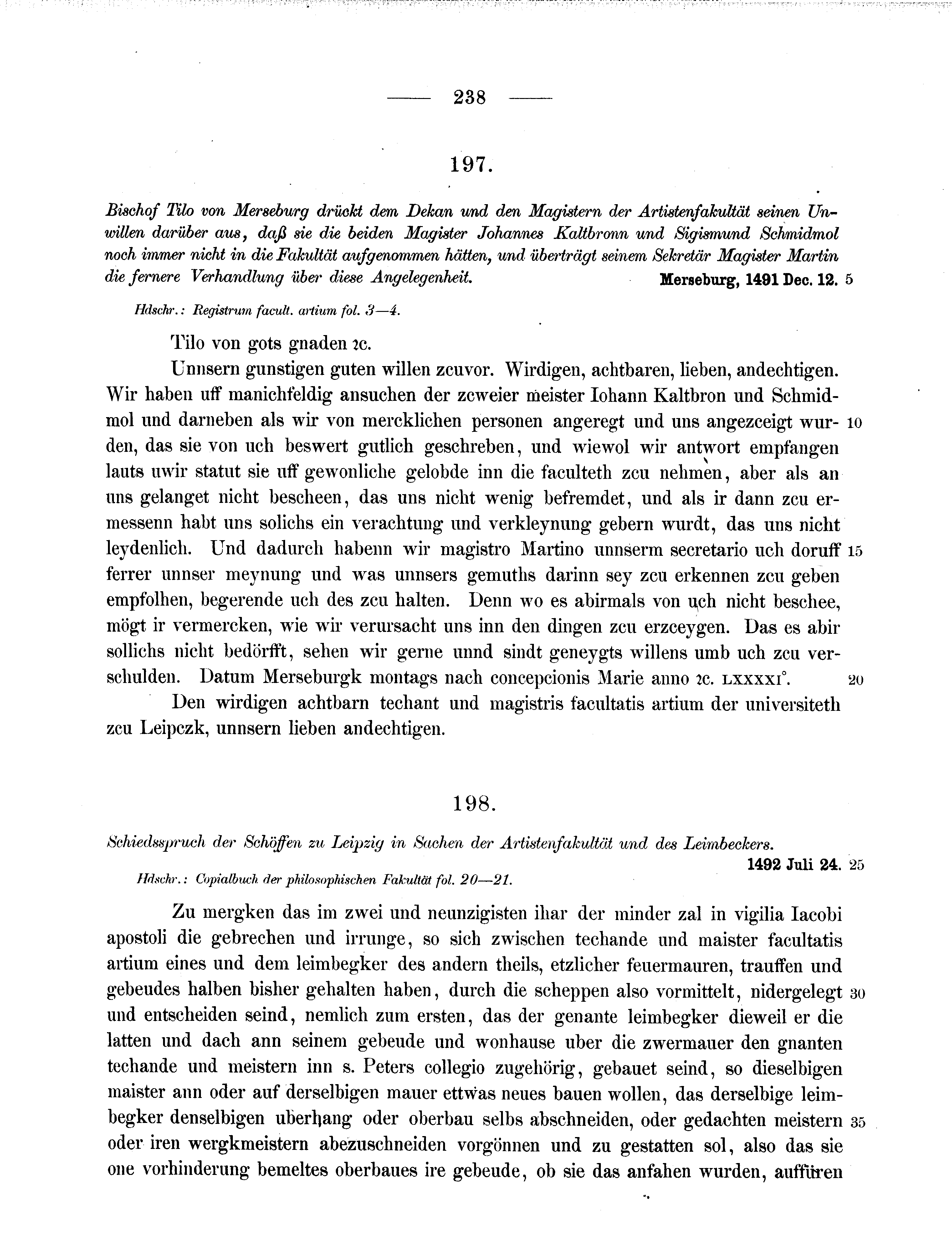 Historische Urkunde Seite 238 aus Band cds2_11