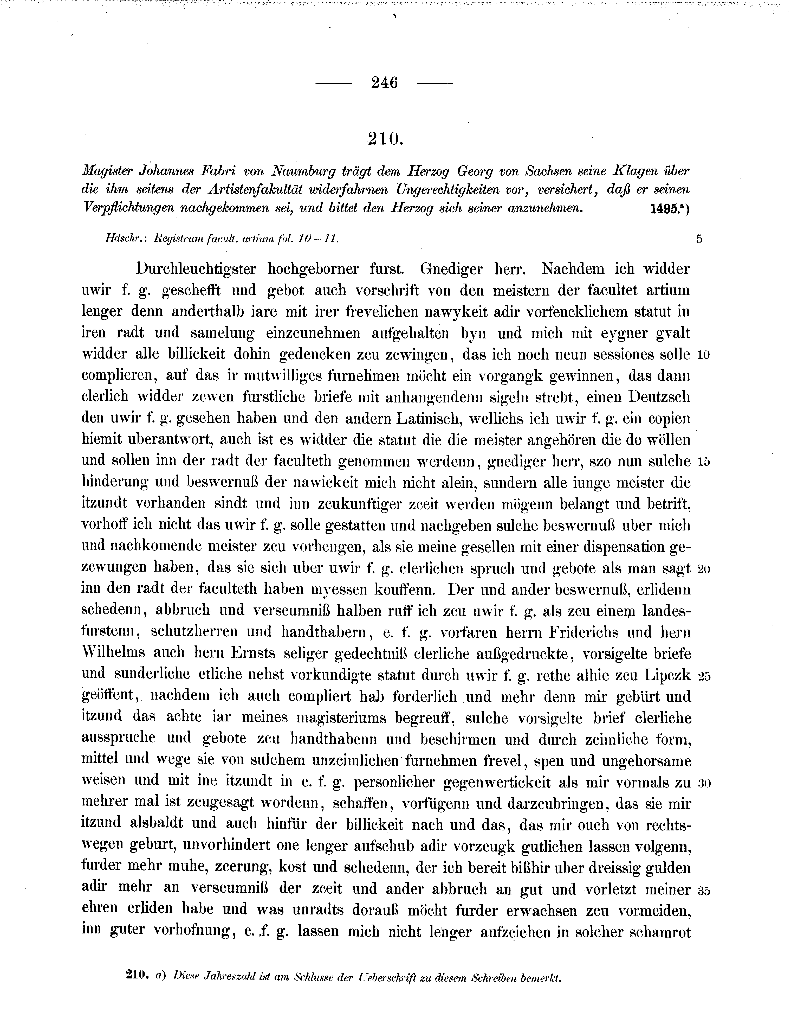 Historische Urkunde Seite 246 aus Band cds2_11