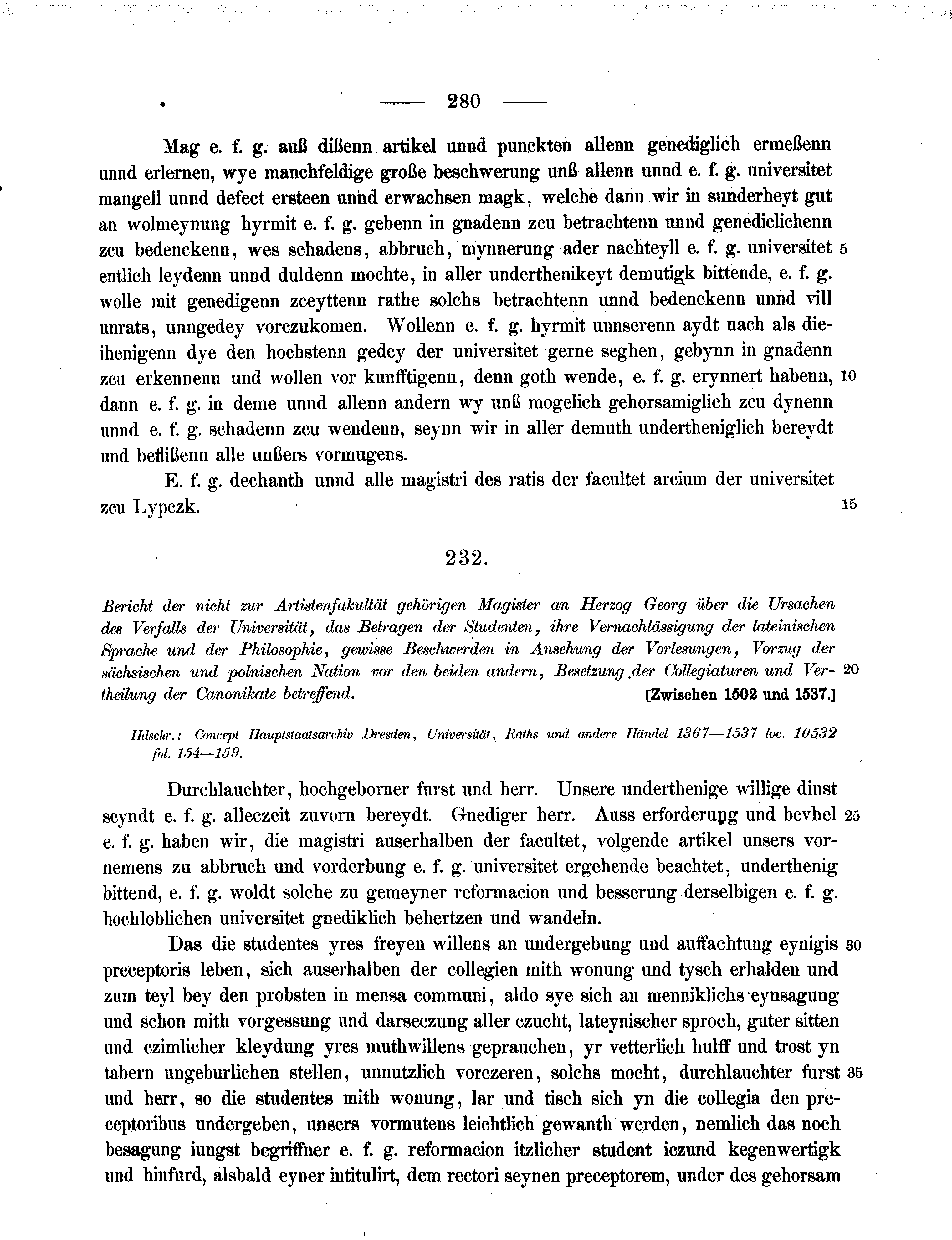 Historische Urkunde Seite 280 aus Band cds2_11