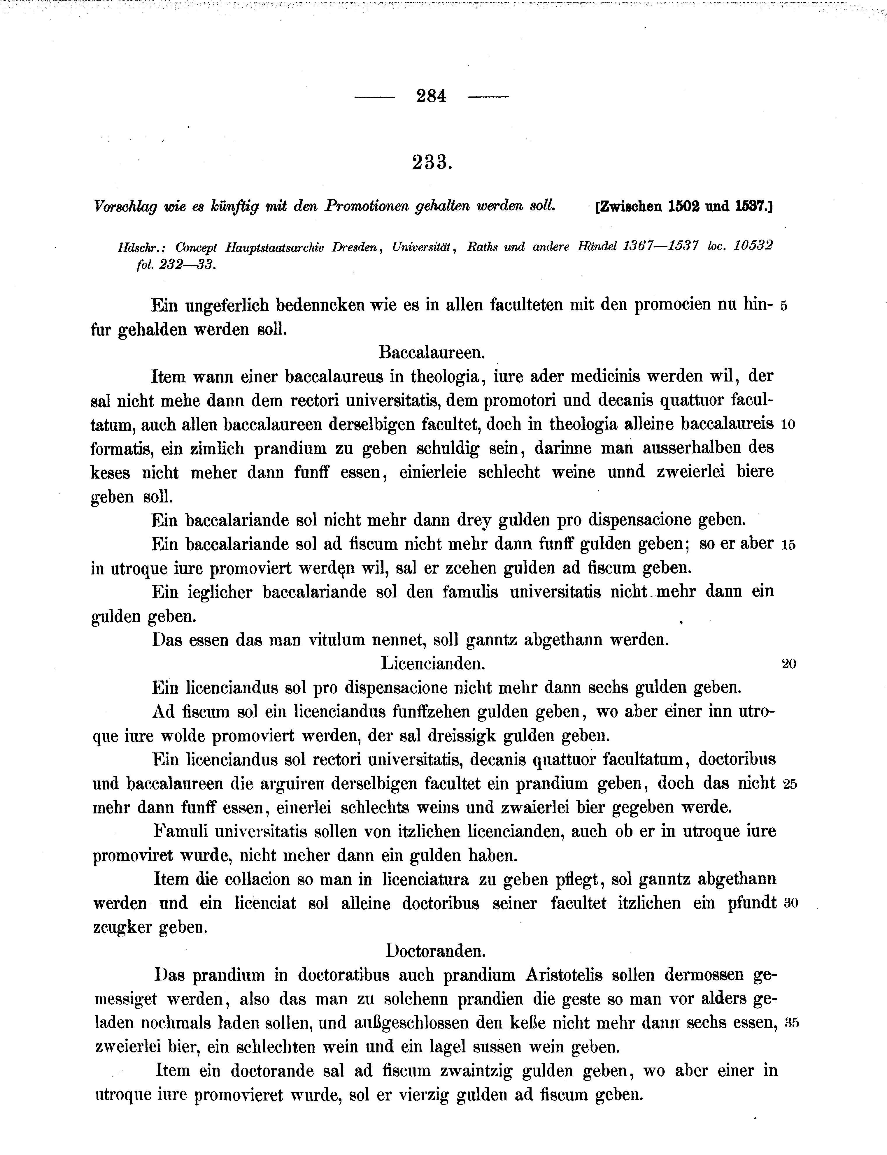 Historische Urkunde Seite 284 aus Band cds2_11