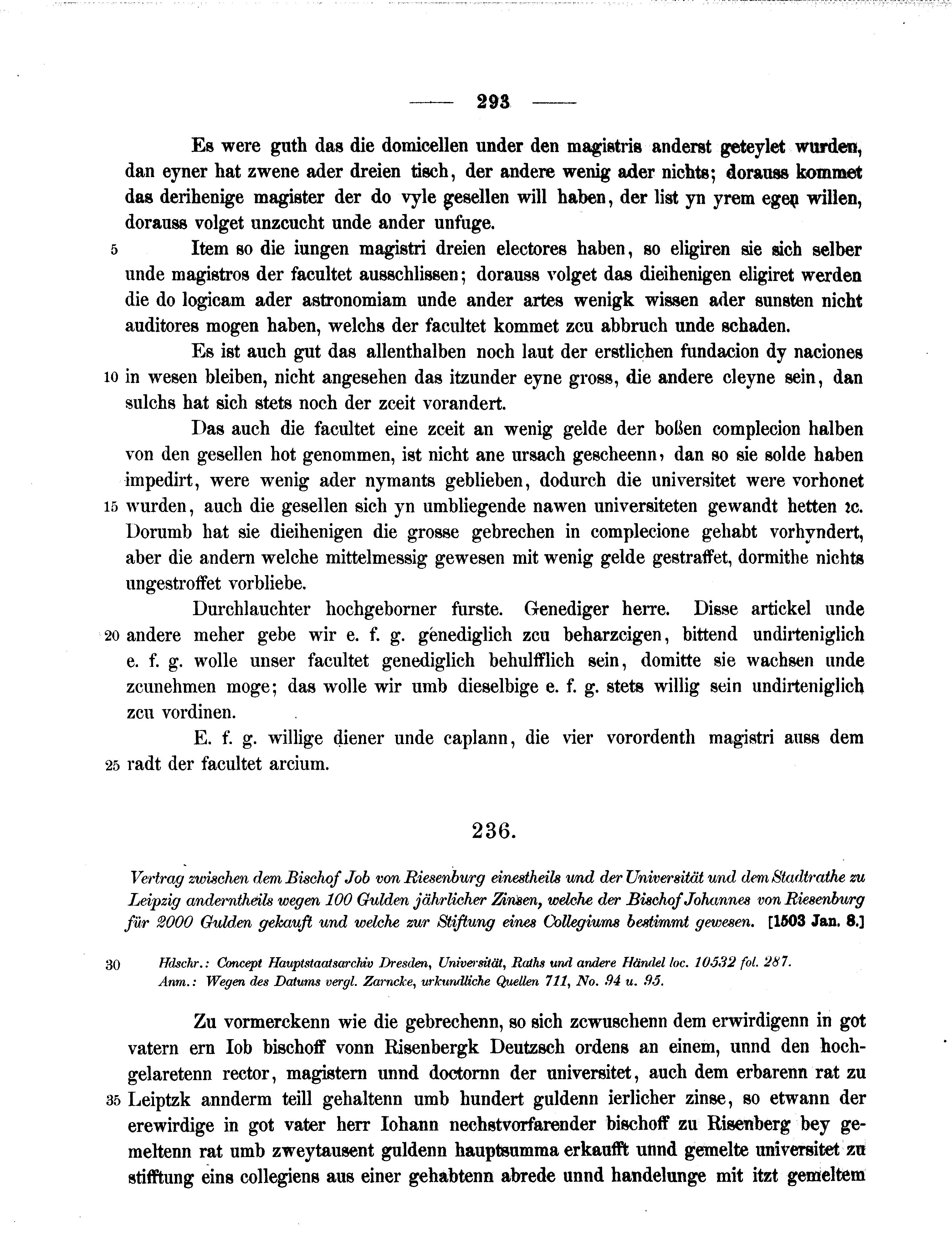 Historische Urkunde Seite 293 aus Band cds2_11