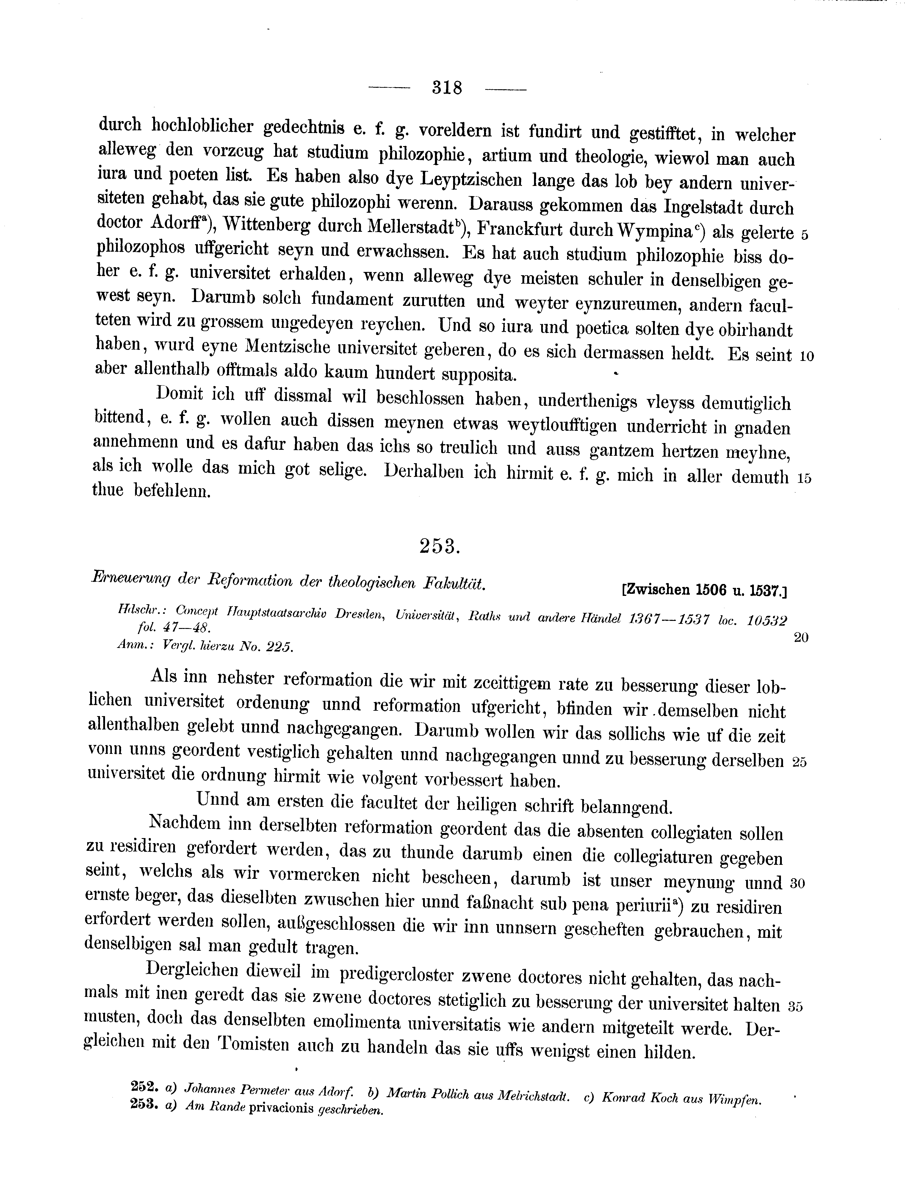 Historische Urkunde Seite 318 aus Band cds2_11