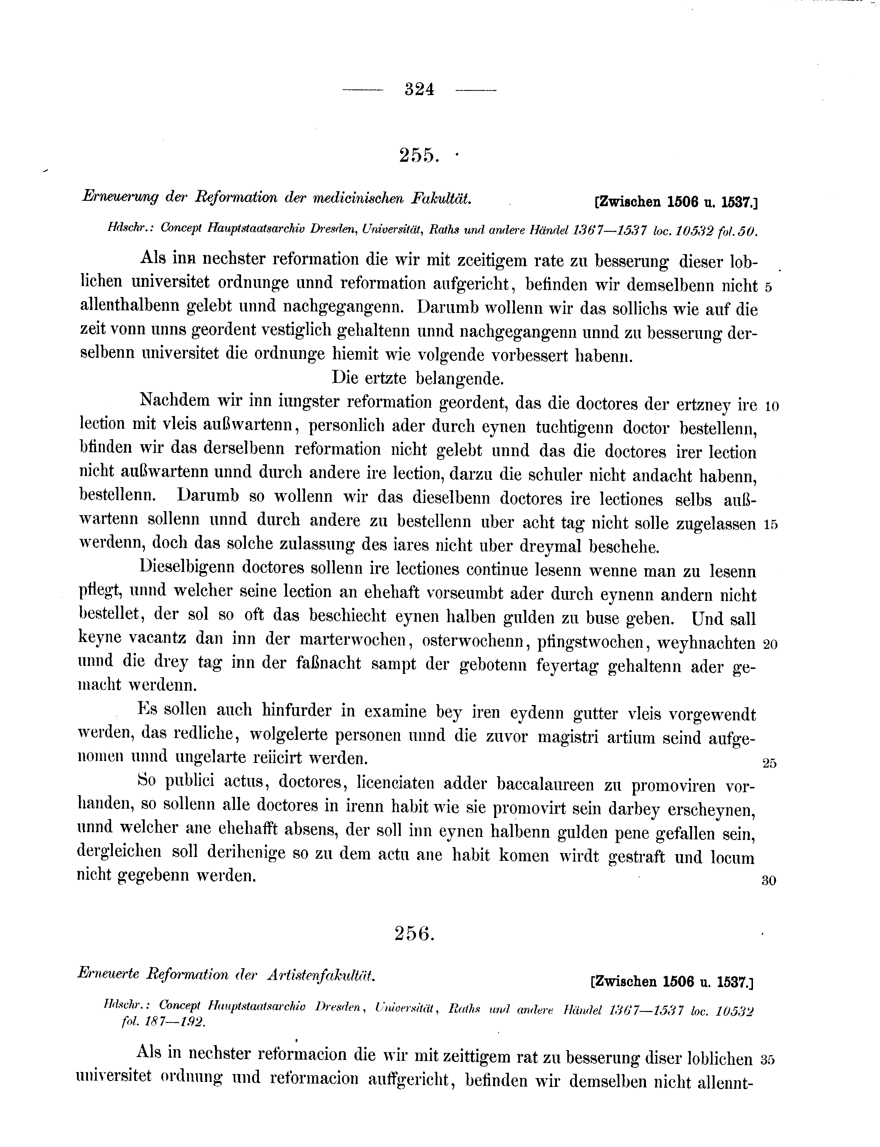 Historische Urkunde Seite 324 aus Band cds2_11