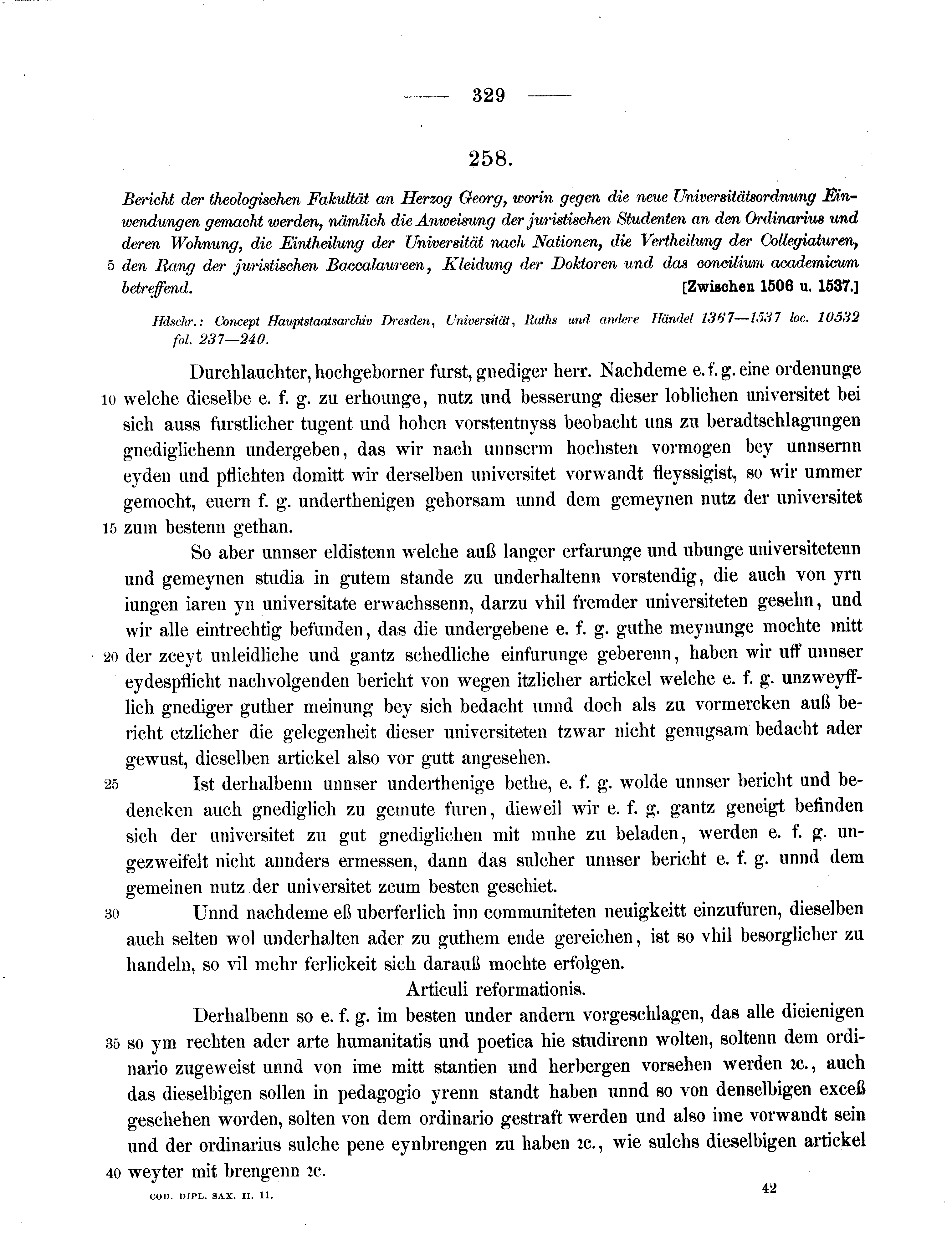 Historische Urkunde Seite 329 aus Band cds2_11