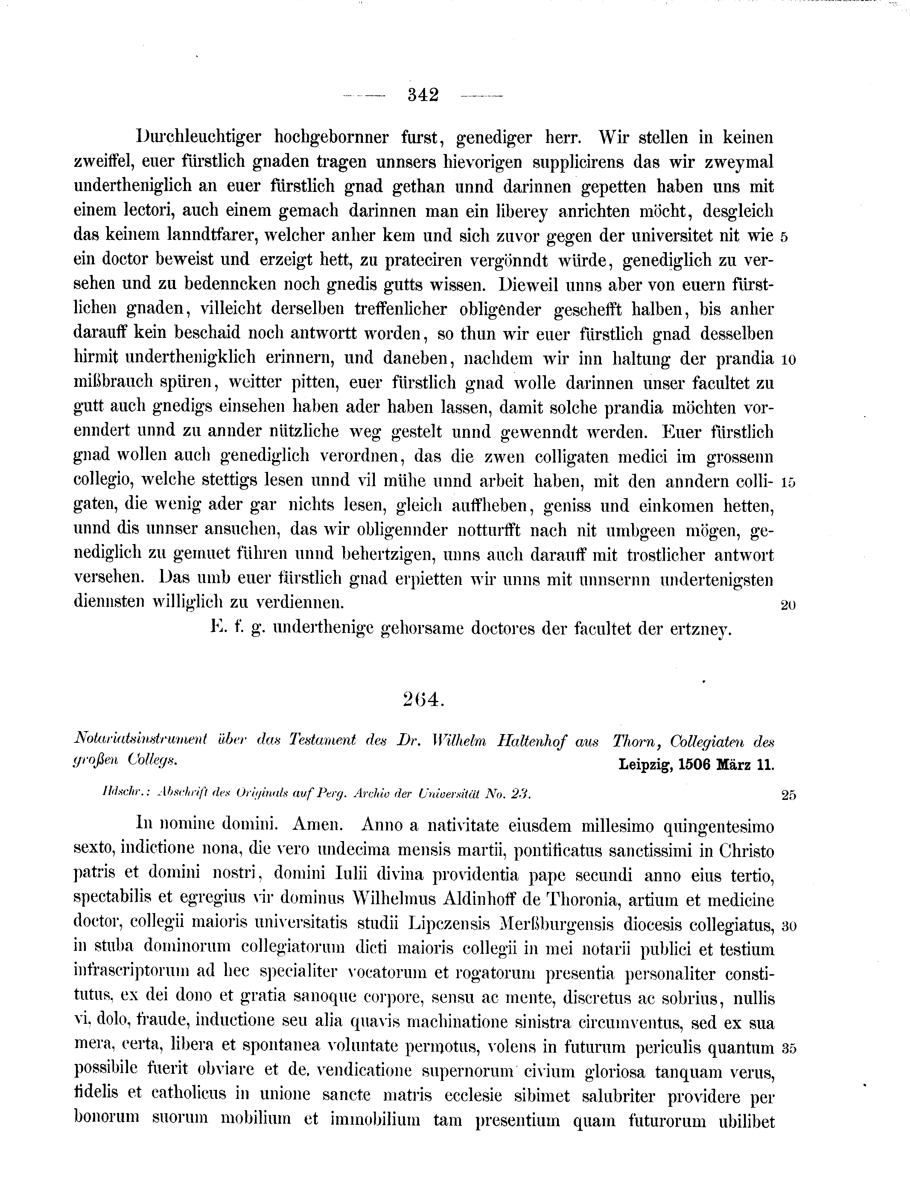 Historische Urkunde Seite 342 aus Band cds2_11