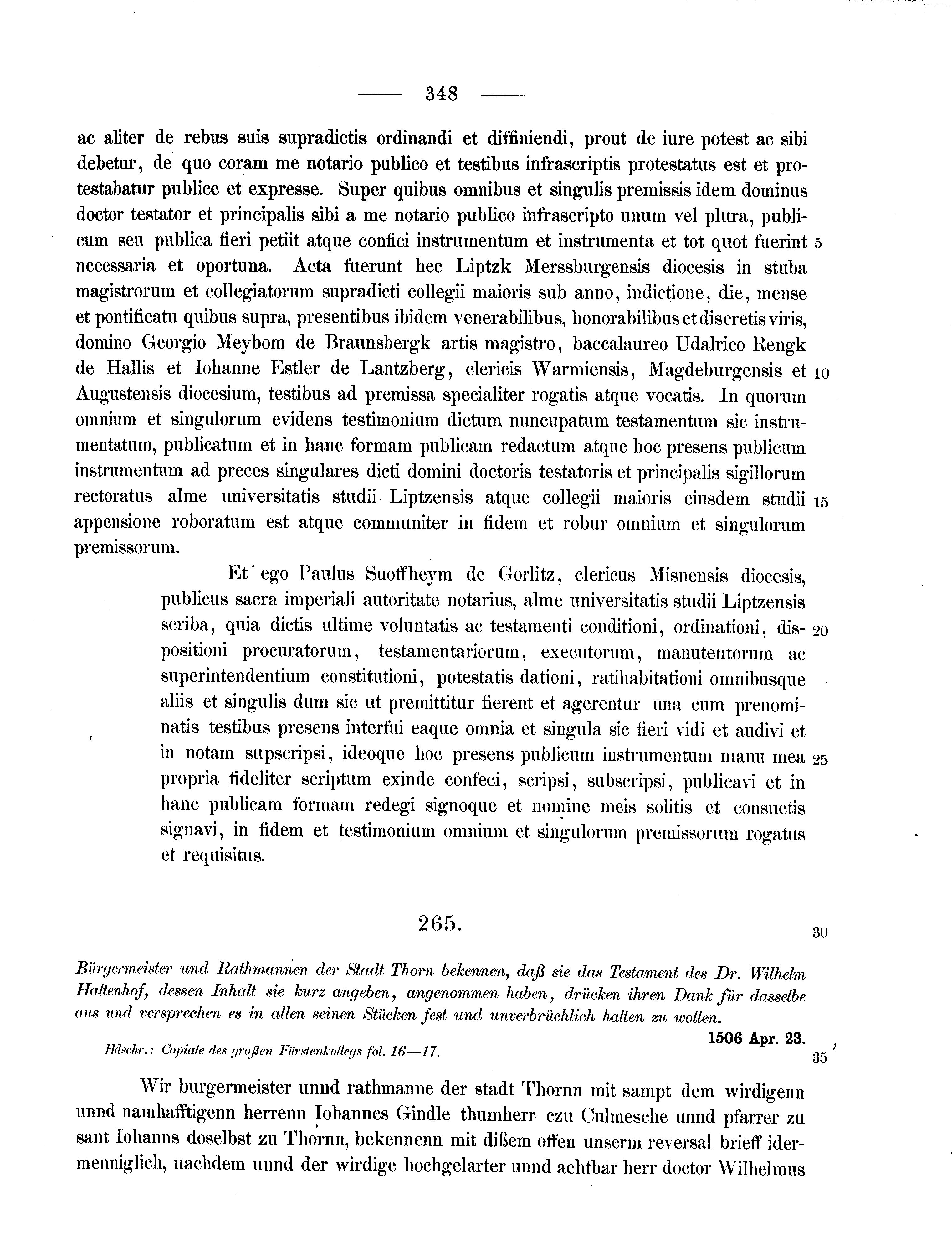 Historische Urkunde Seite 348 aus Band cds2_11