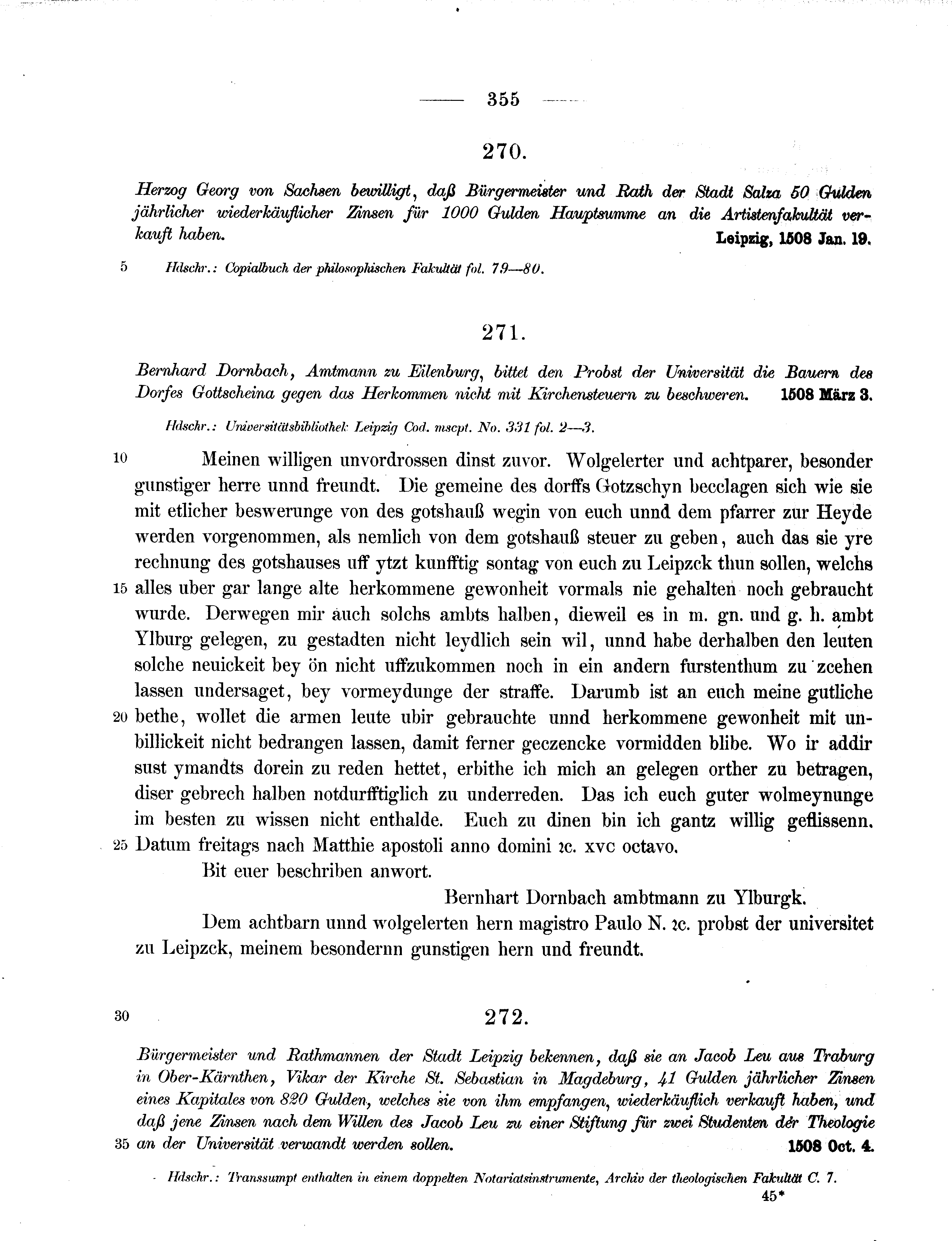 Historische Urkunde Seite 355 aus Band cds2_11