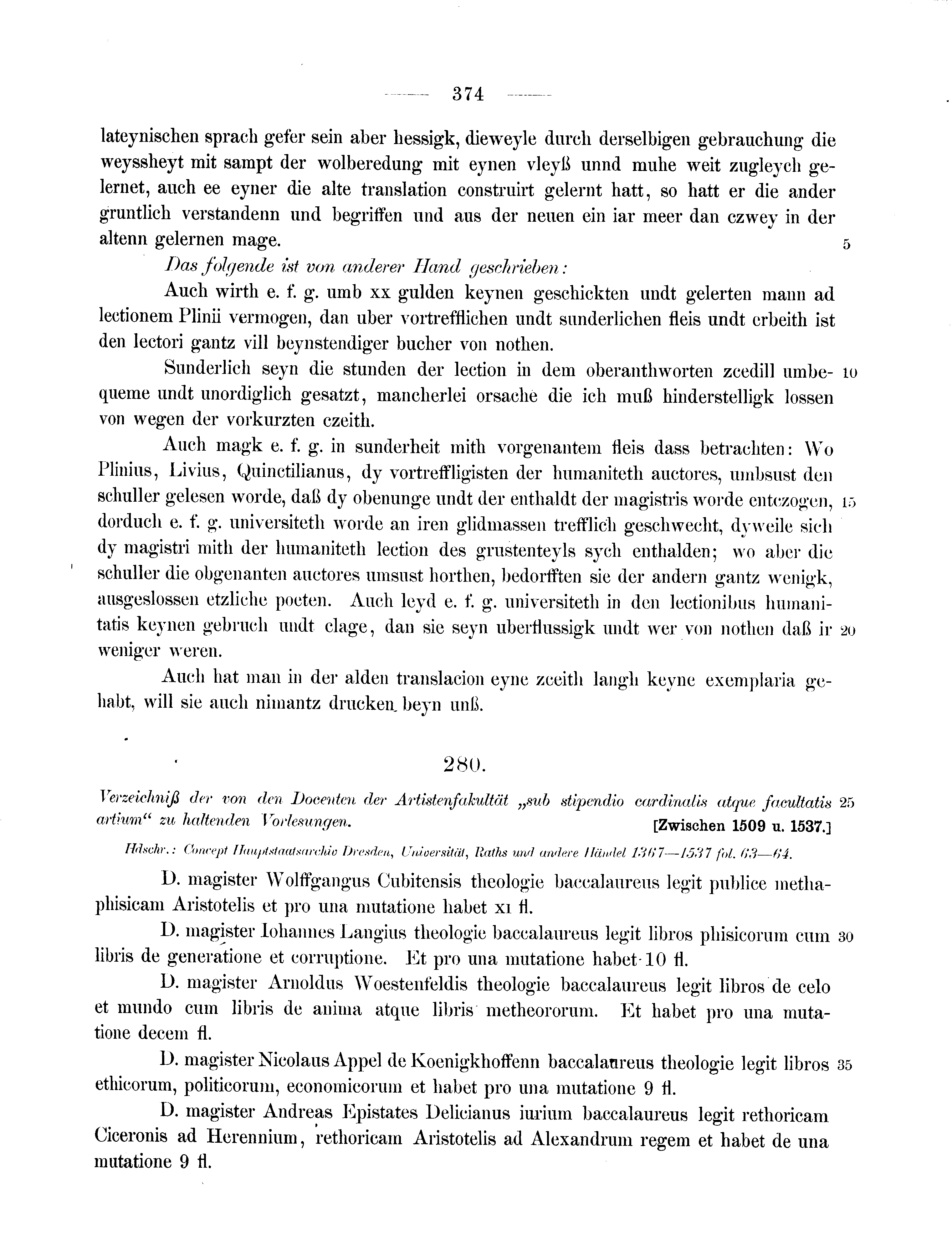 Historische Urkunde Seite 374 aus Band cds2_11