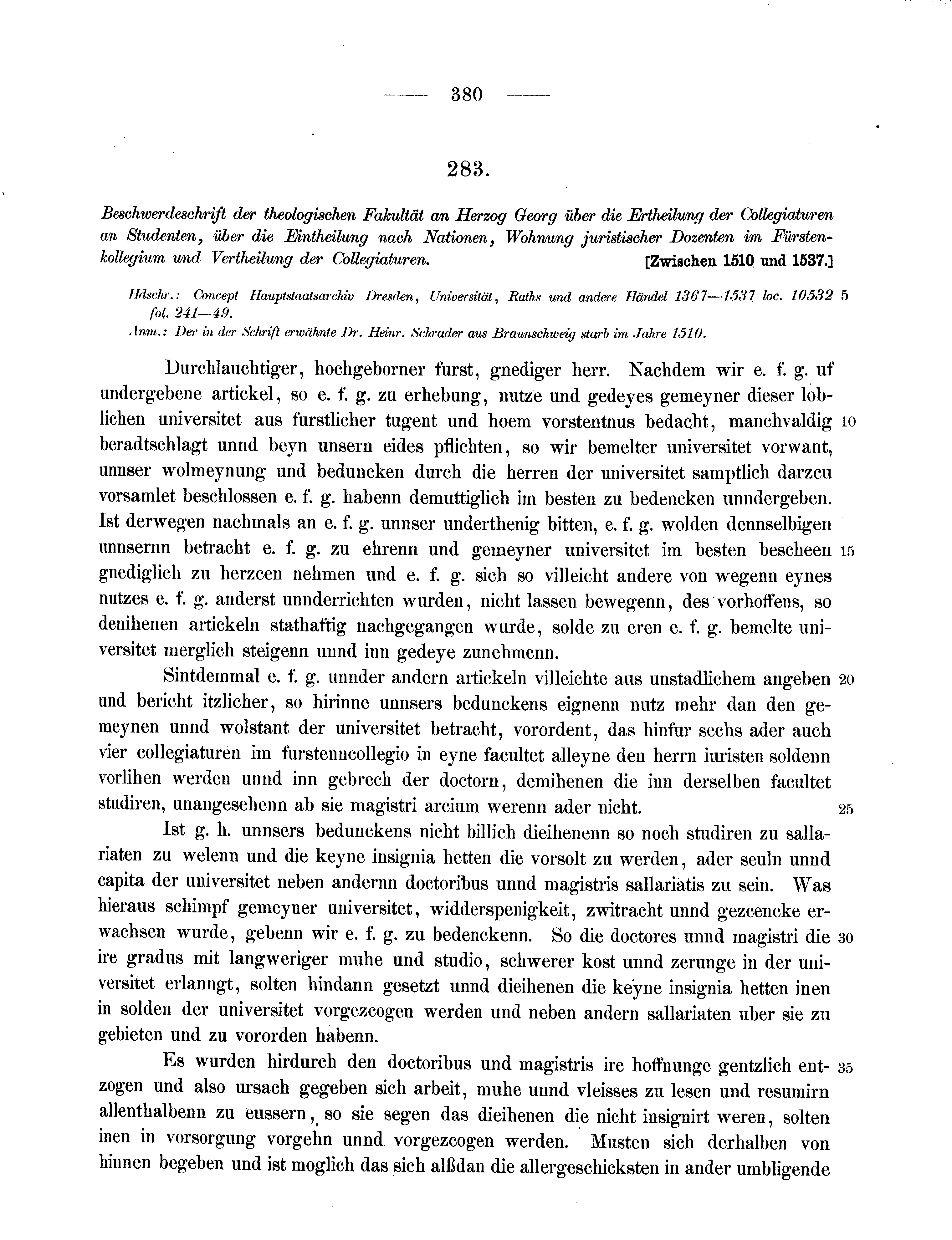 Historische Urkunde Seite 380 aus Band cds2_11