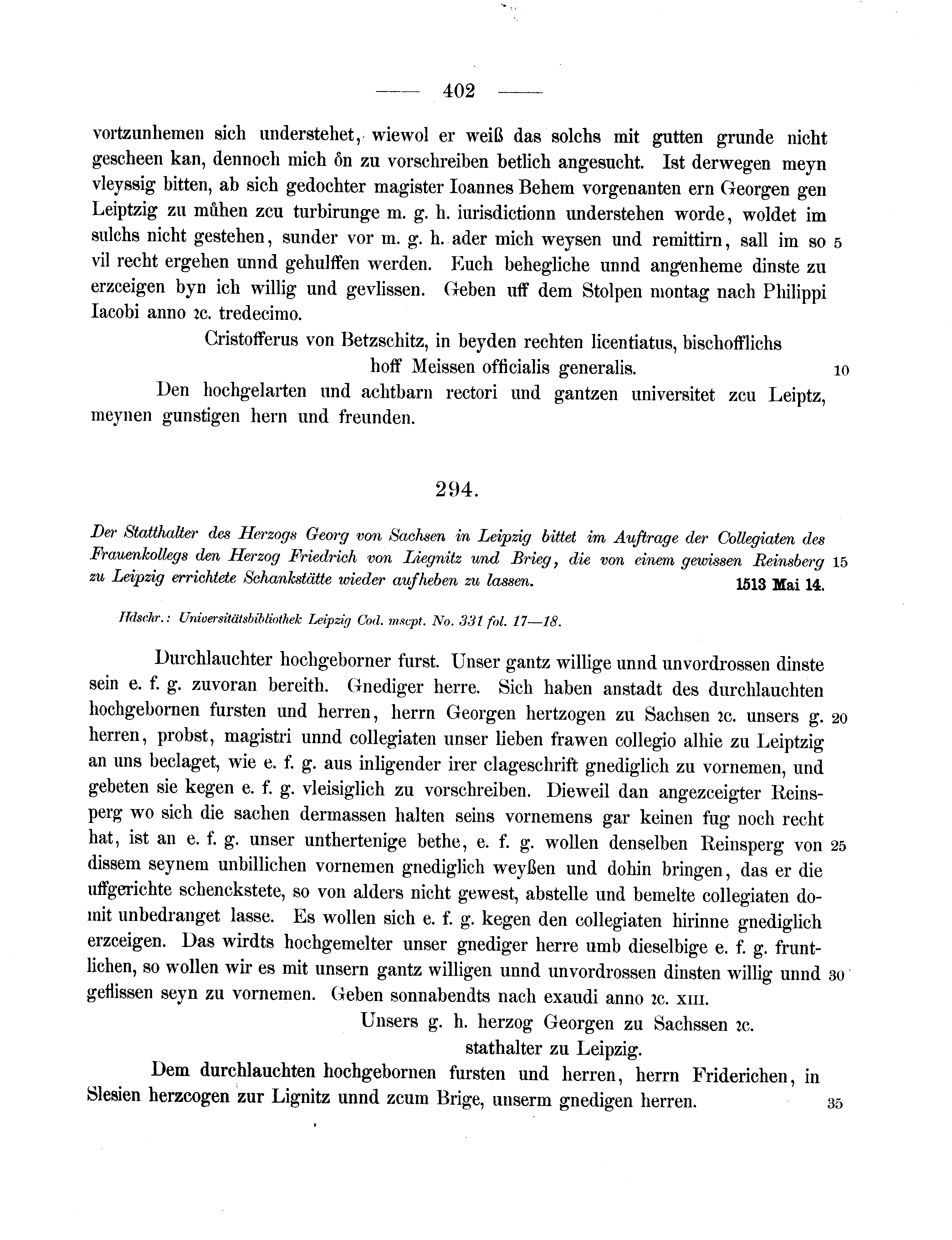 Historische Urkunde Seite 402 aus Band cds2_11