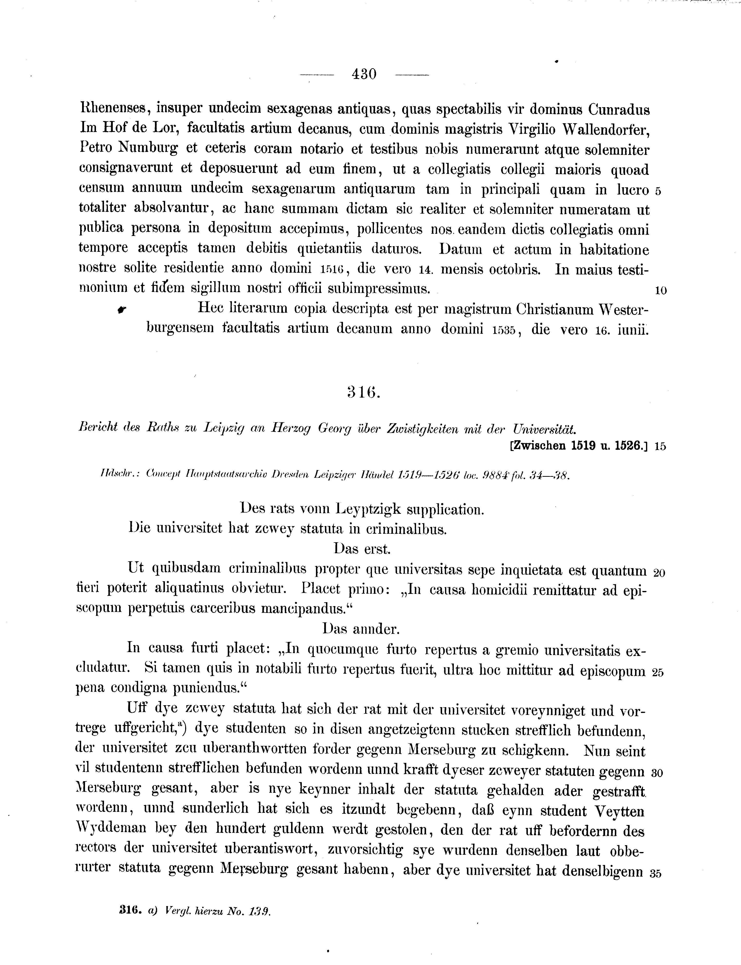 Historische Urkunde Seite 430 aus Band cds2_11