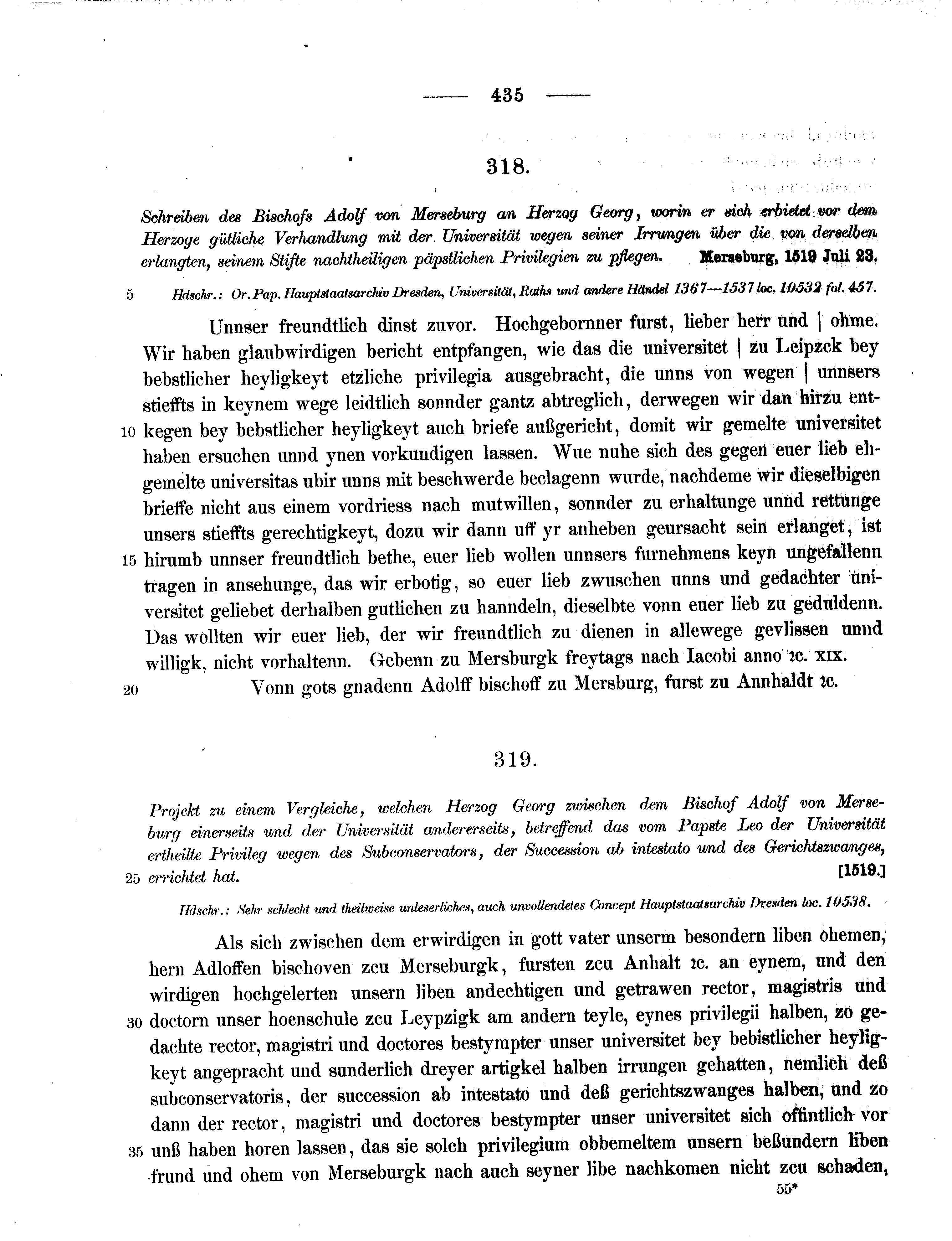Historische Urkunde Seite 435 aus Band cds2_11