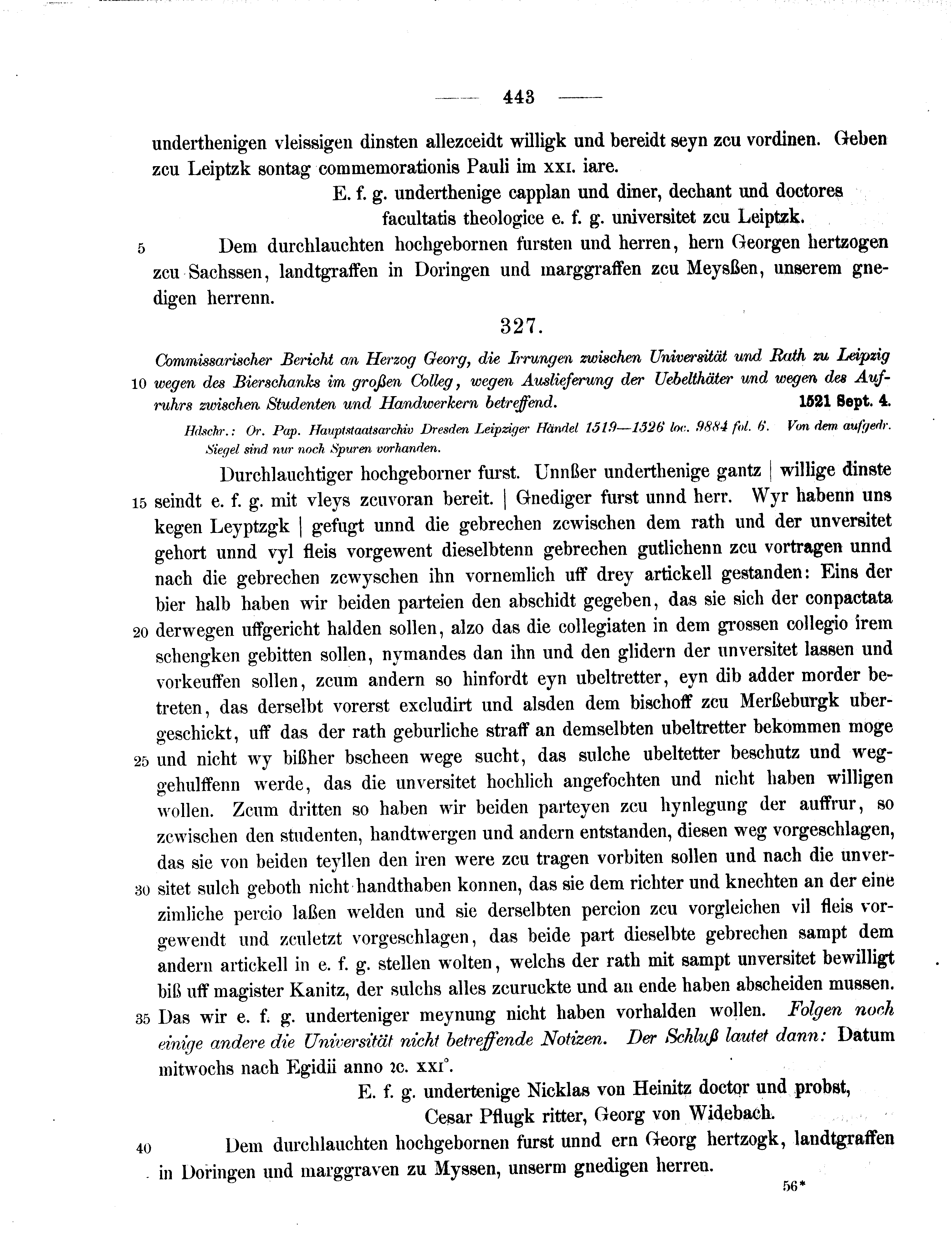 Historische Urkunde Seite 443 aus Band cds2_11