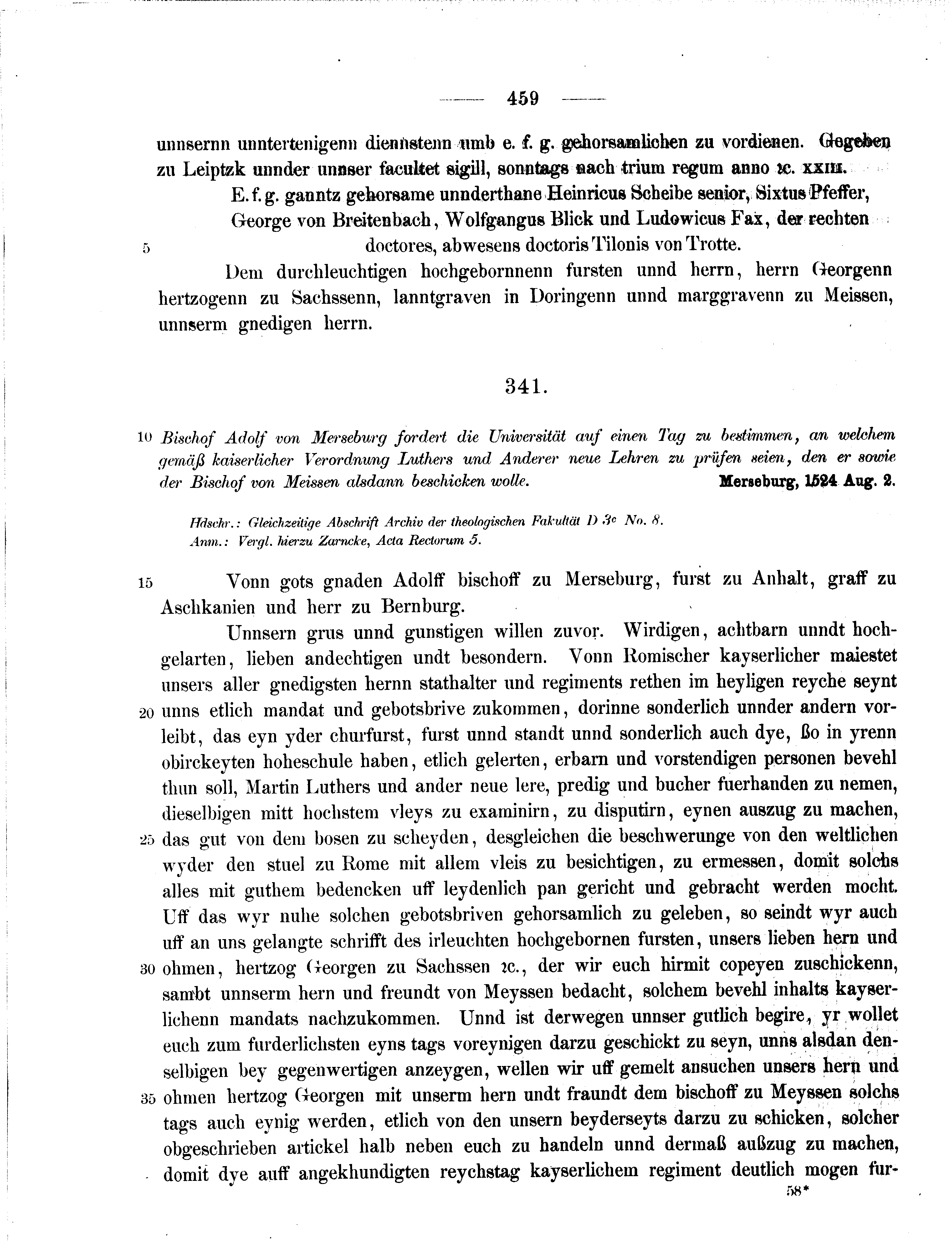 Historische Urkunde Seite 459 aus Band cds2_11