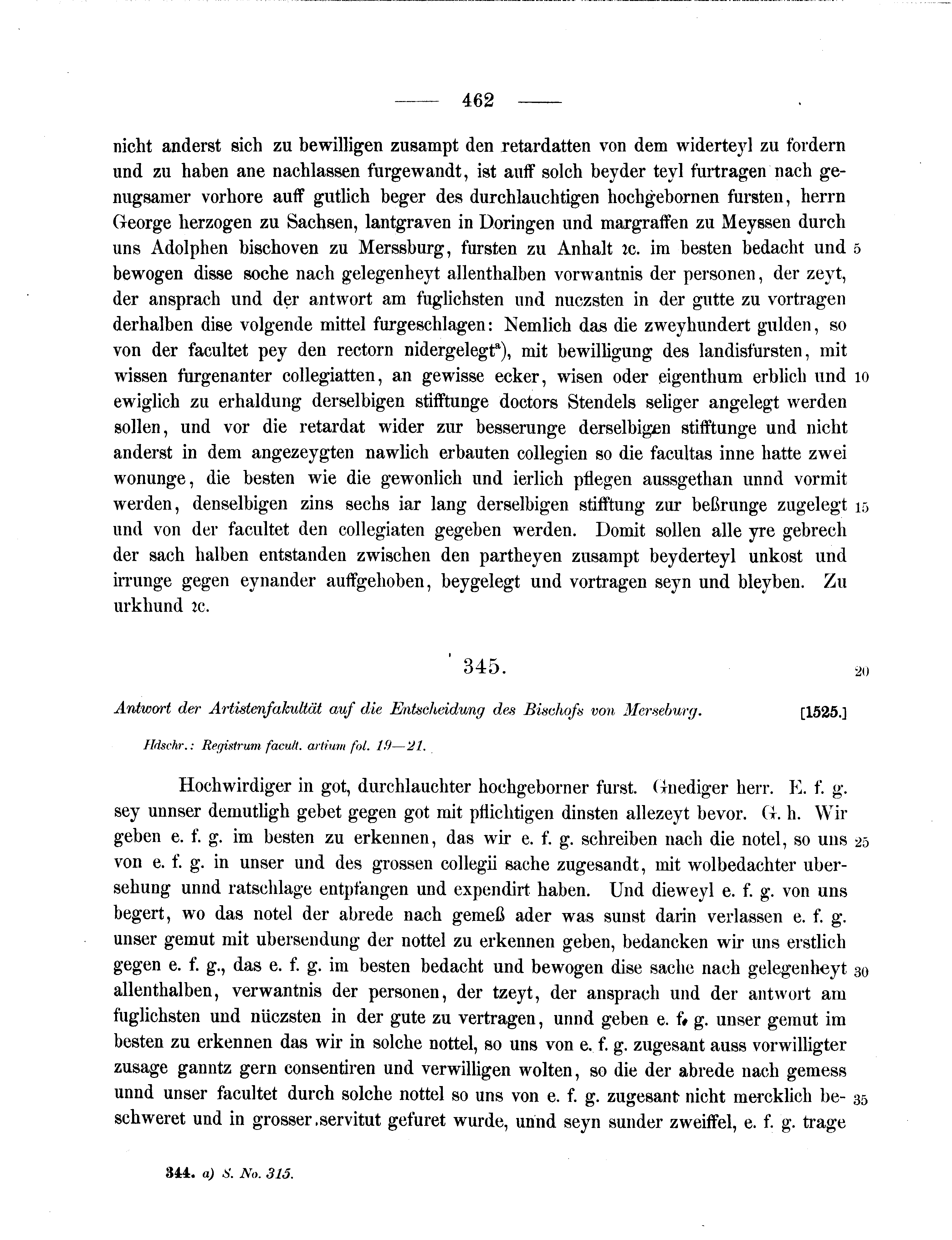 Historische Urkunde Seite 462 aus Band cds2_11