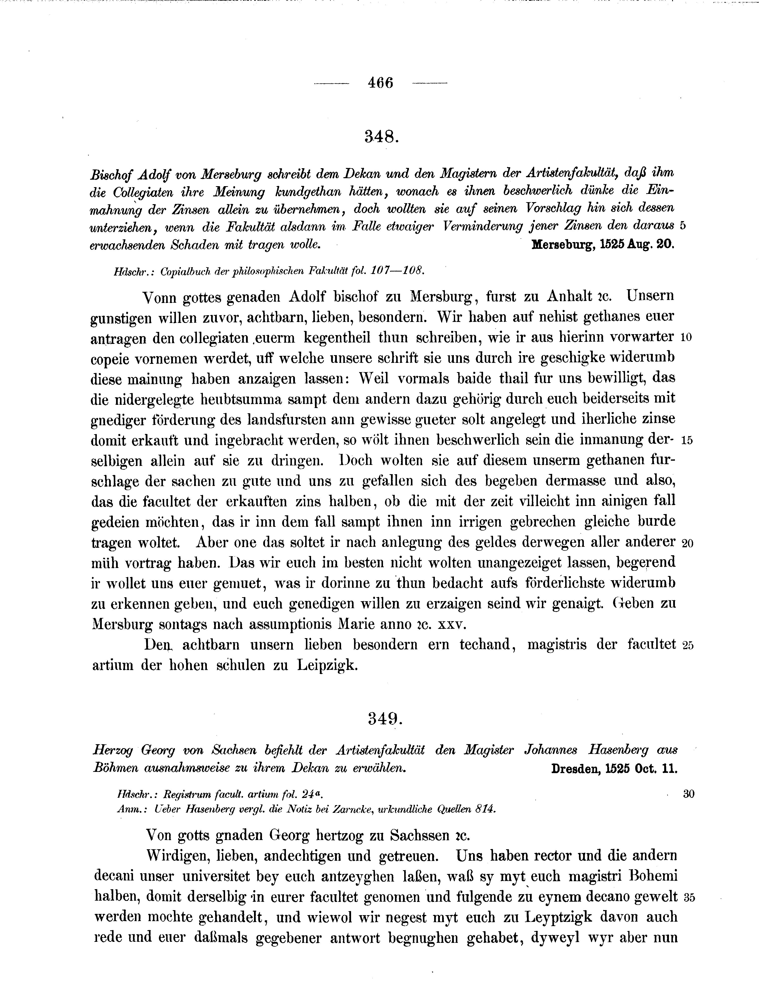 Historische Urkunde Seite 466 aus Band cds2_11