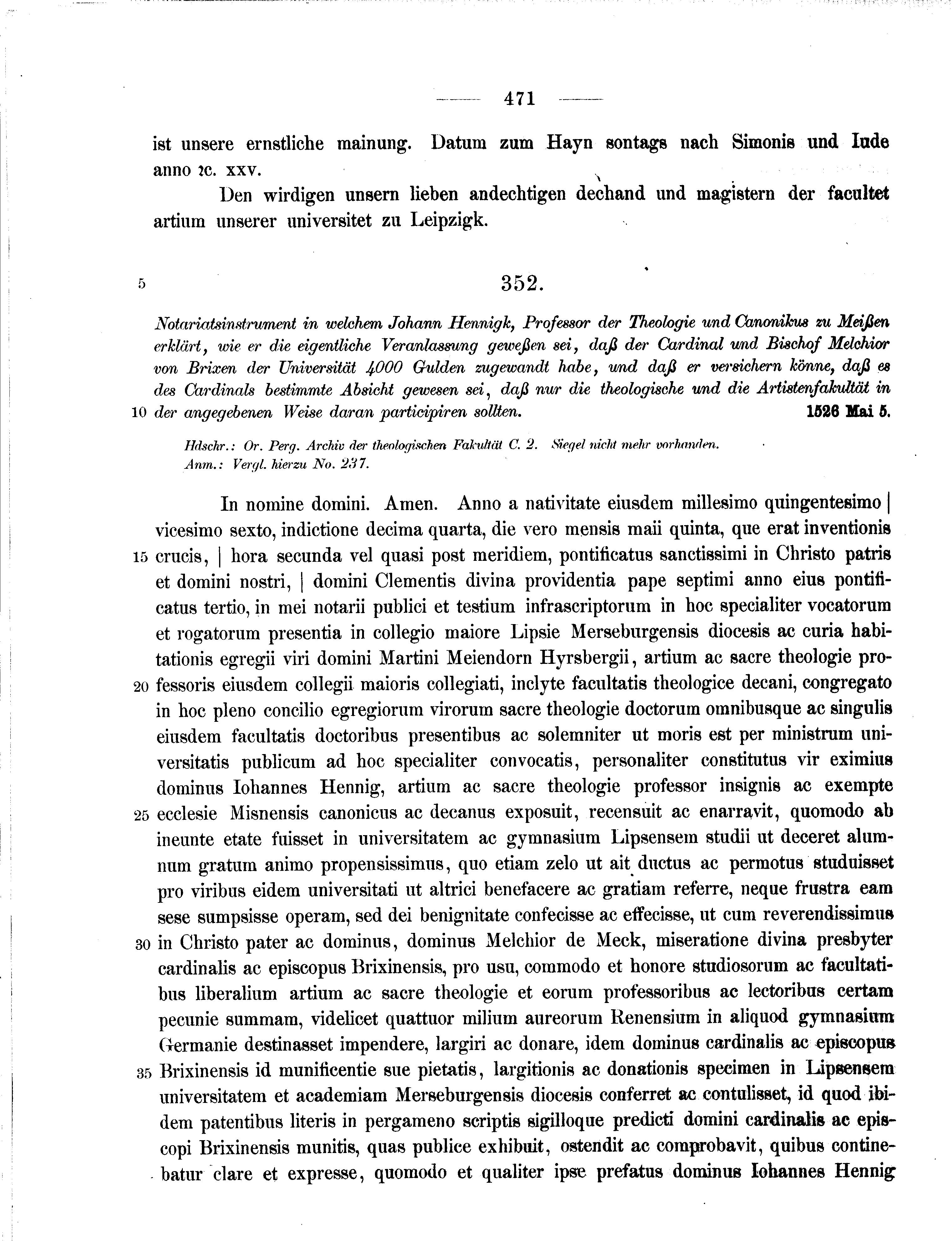 Historische Urkunde Seite 471 aus Band cds2_11