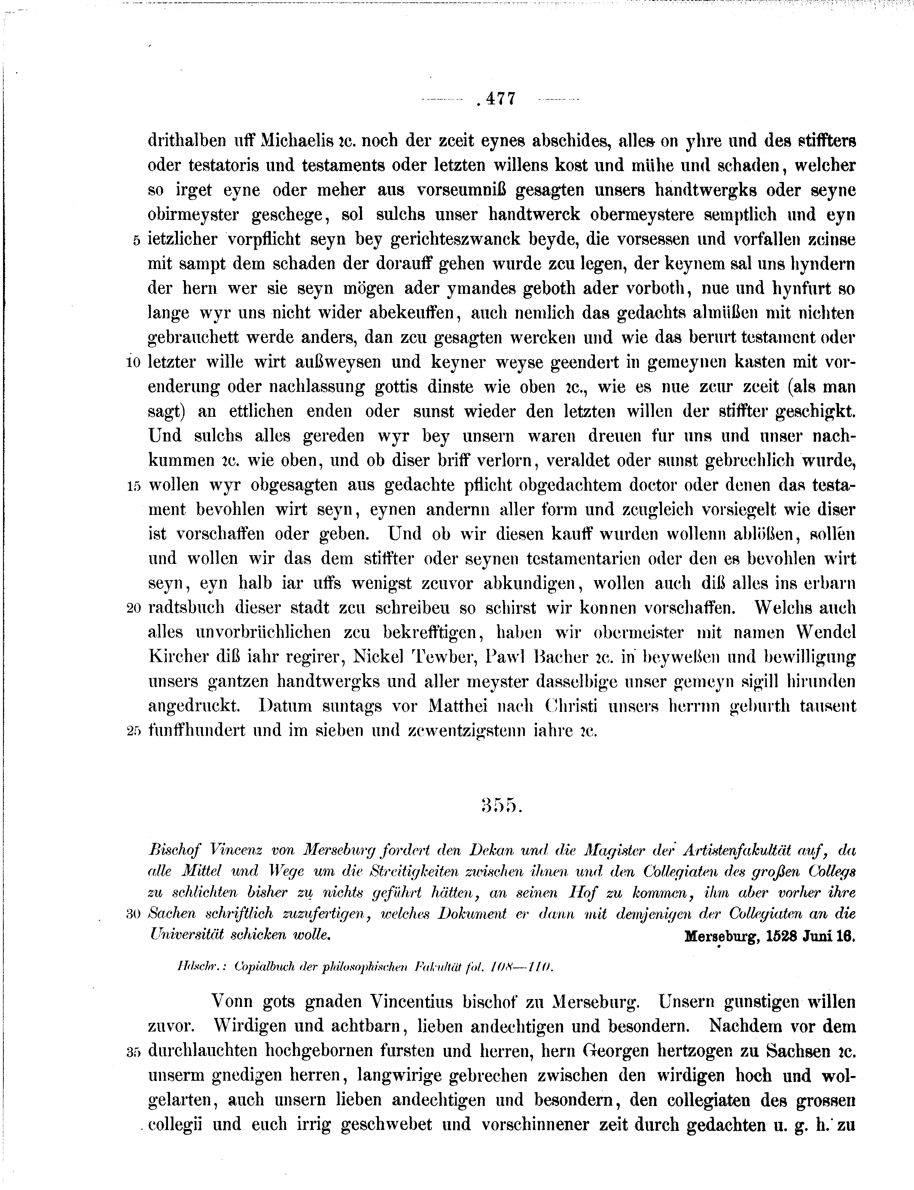 Historische Urkunde Seite 477 aus Band cds2_11