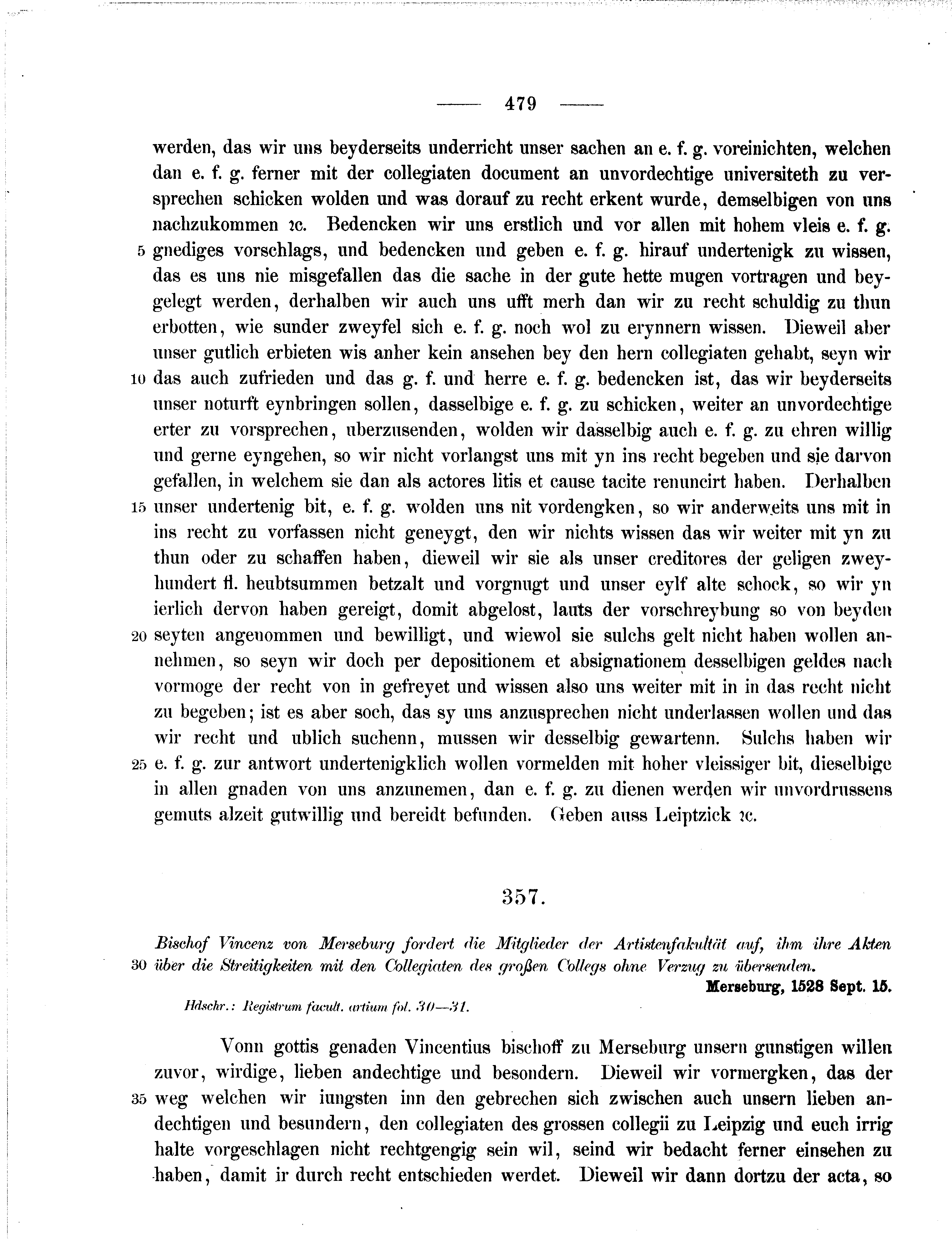 Historische Urkunde Seite 479 aus Band cds2_11