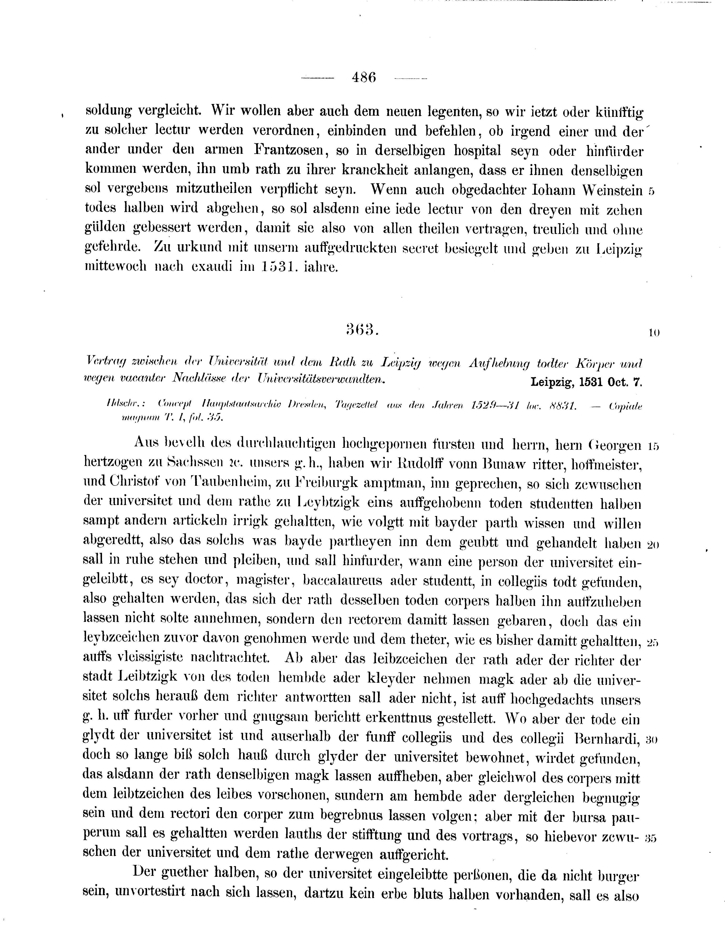 Historische Urkunde Seite 486 aus Band cds2_11