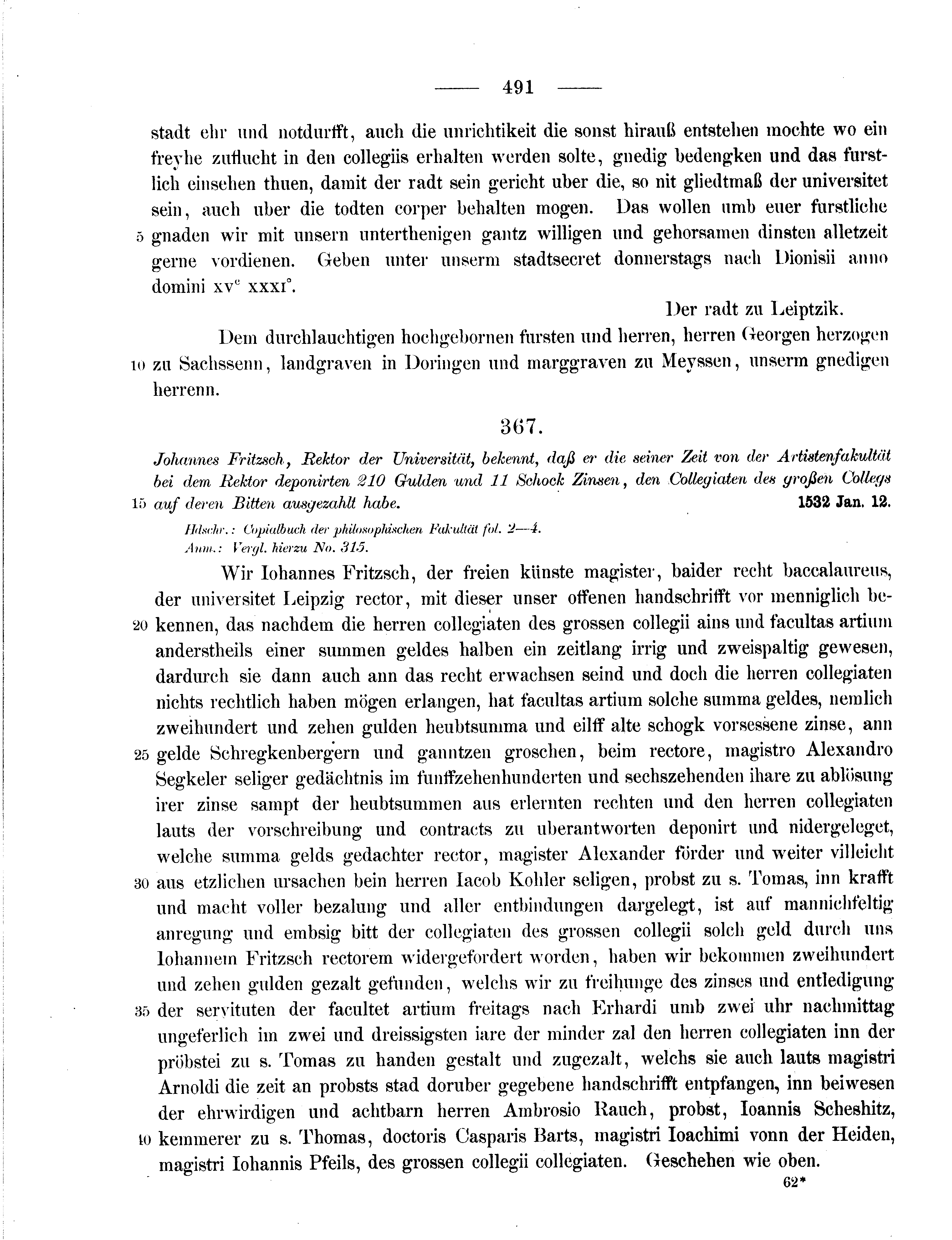 Historische Urkunde Seite 491 aus Band cds2_11