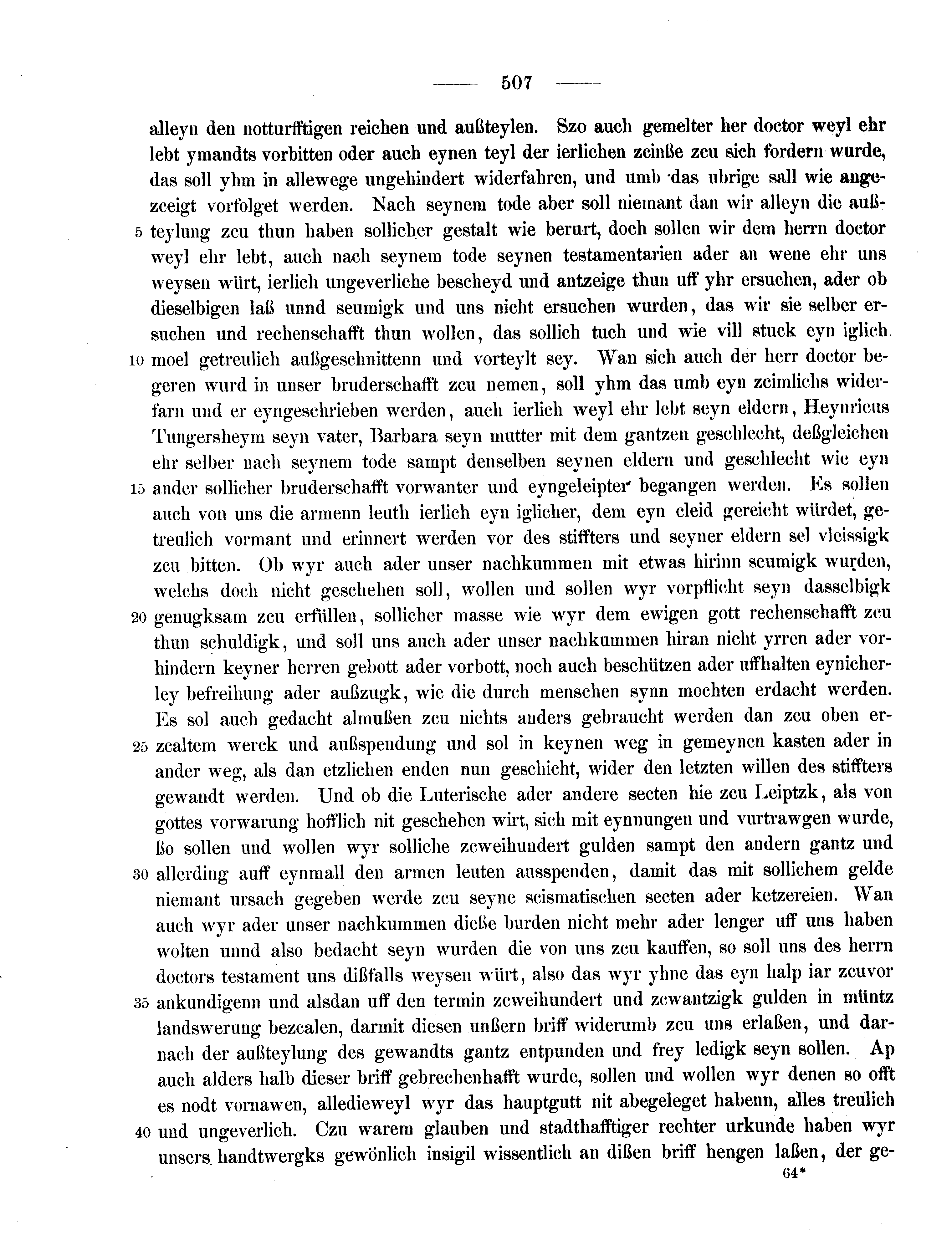 Historische Urkunde Seite 507 aus Band cds2_11